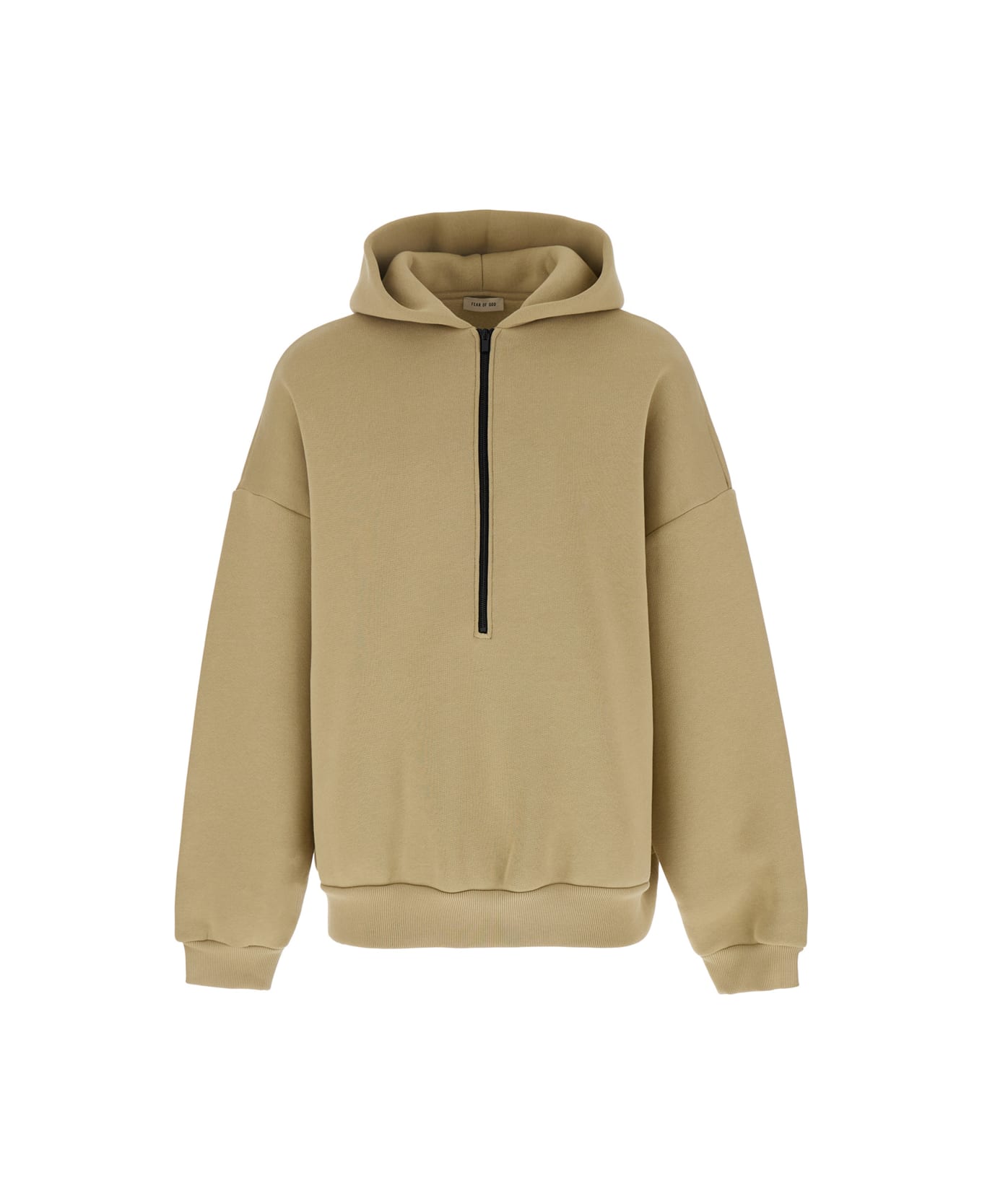 Fear of God Beige Hoodie With Front Zip Closure In Cotton Blend Man - Beige