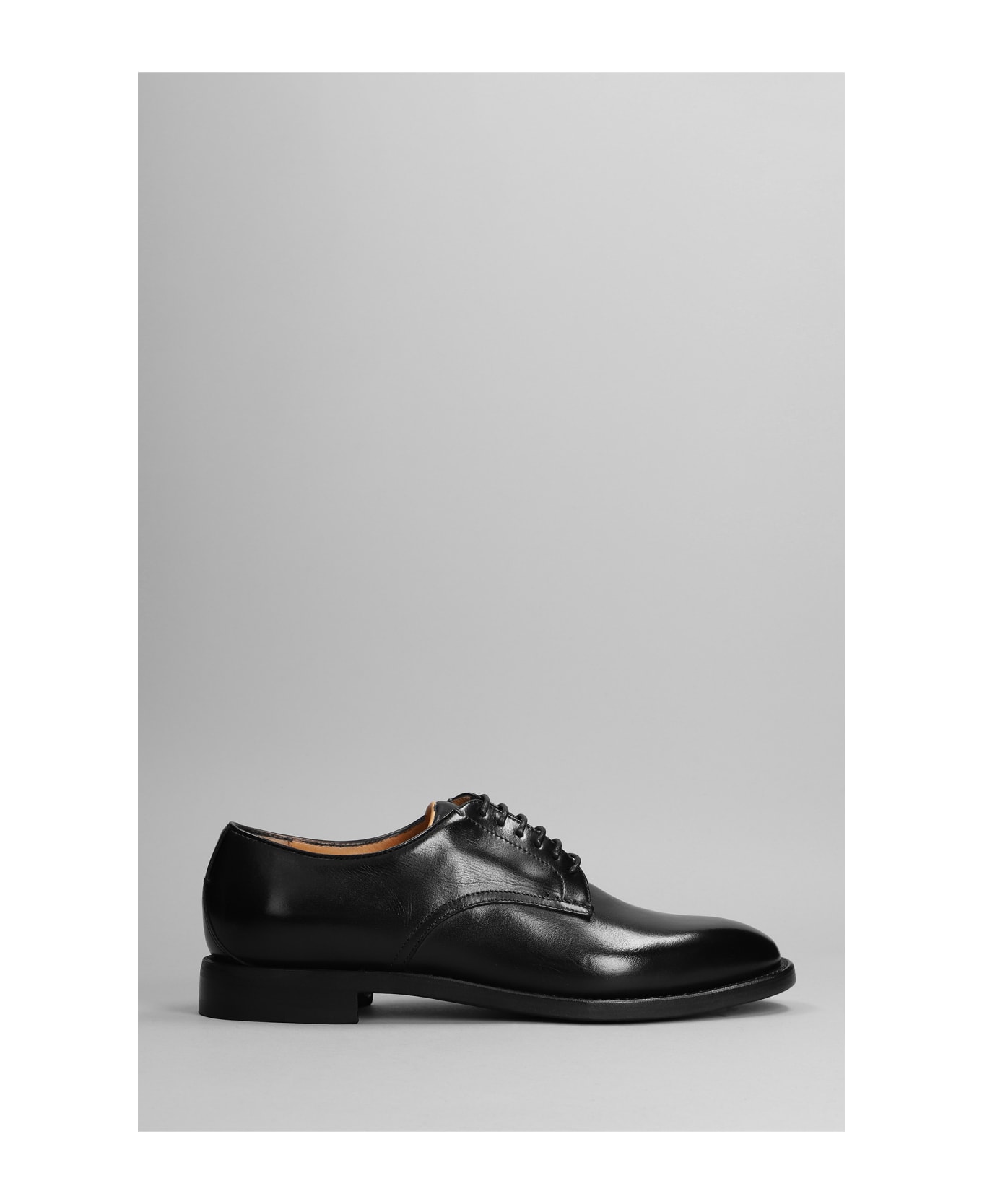 Silvano Sassetti Lace Up Shoes In Black Leather - black
