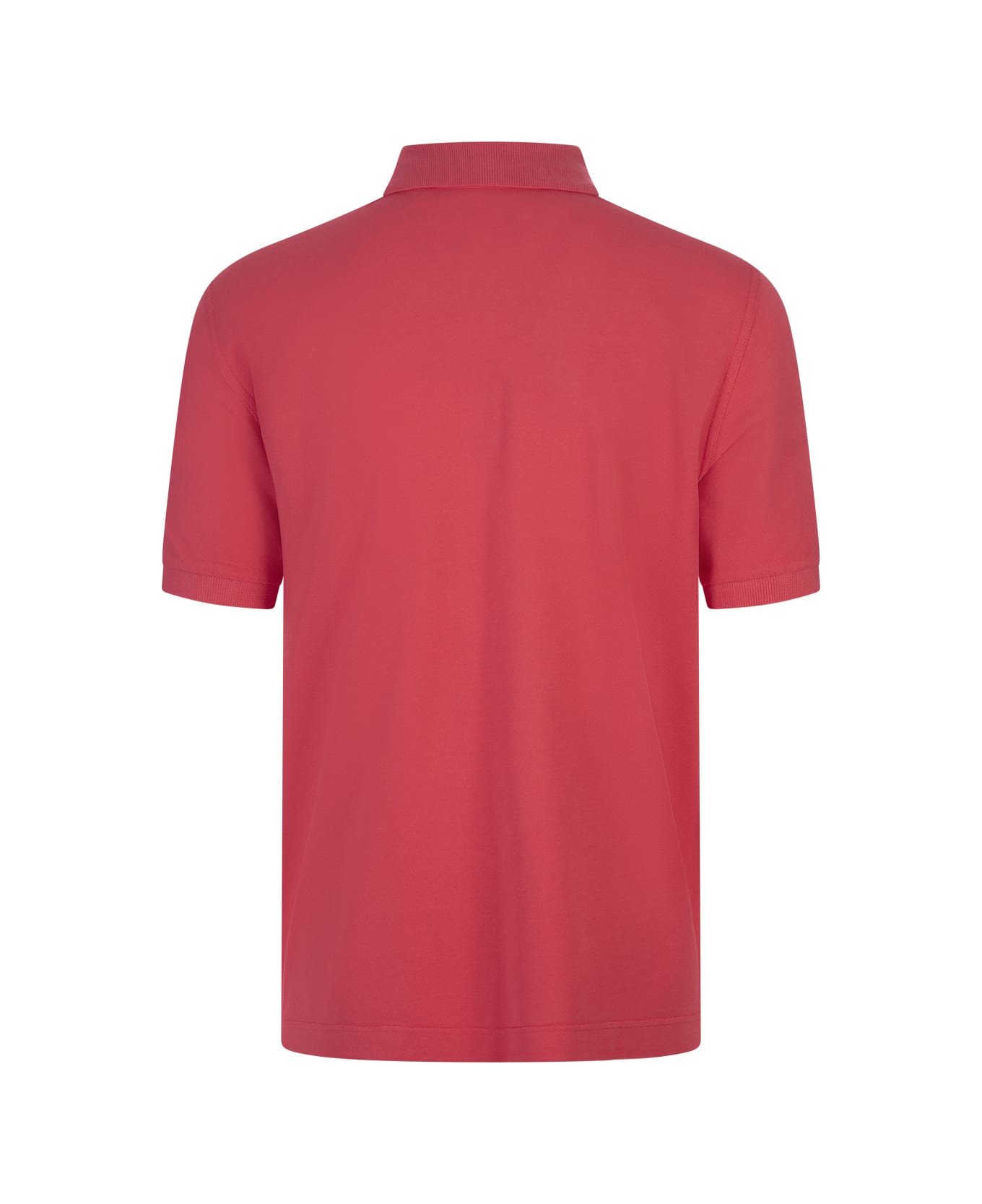 Fedeli Red Cotton Pique Polo Shirt - Red ポロシャツ