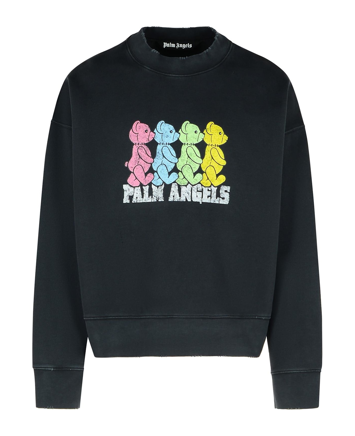 Palm Angels 'crossroads' Black Cotton Sweatshirt - Black - Multicolor