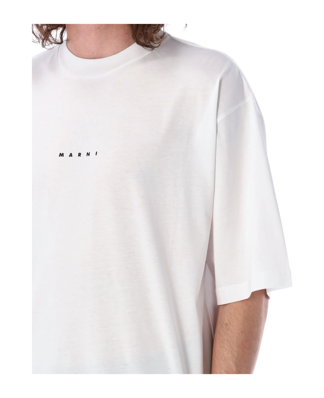 Marni Boxy T-shirt Marni Logo - WHITE
