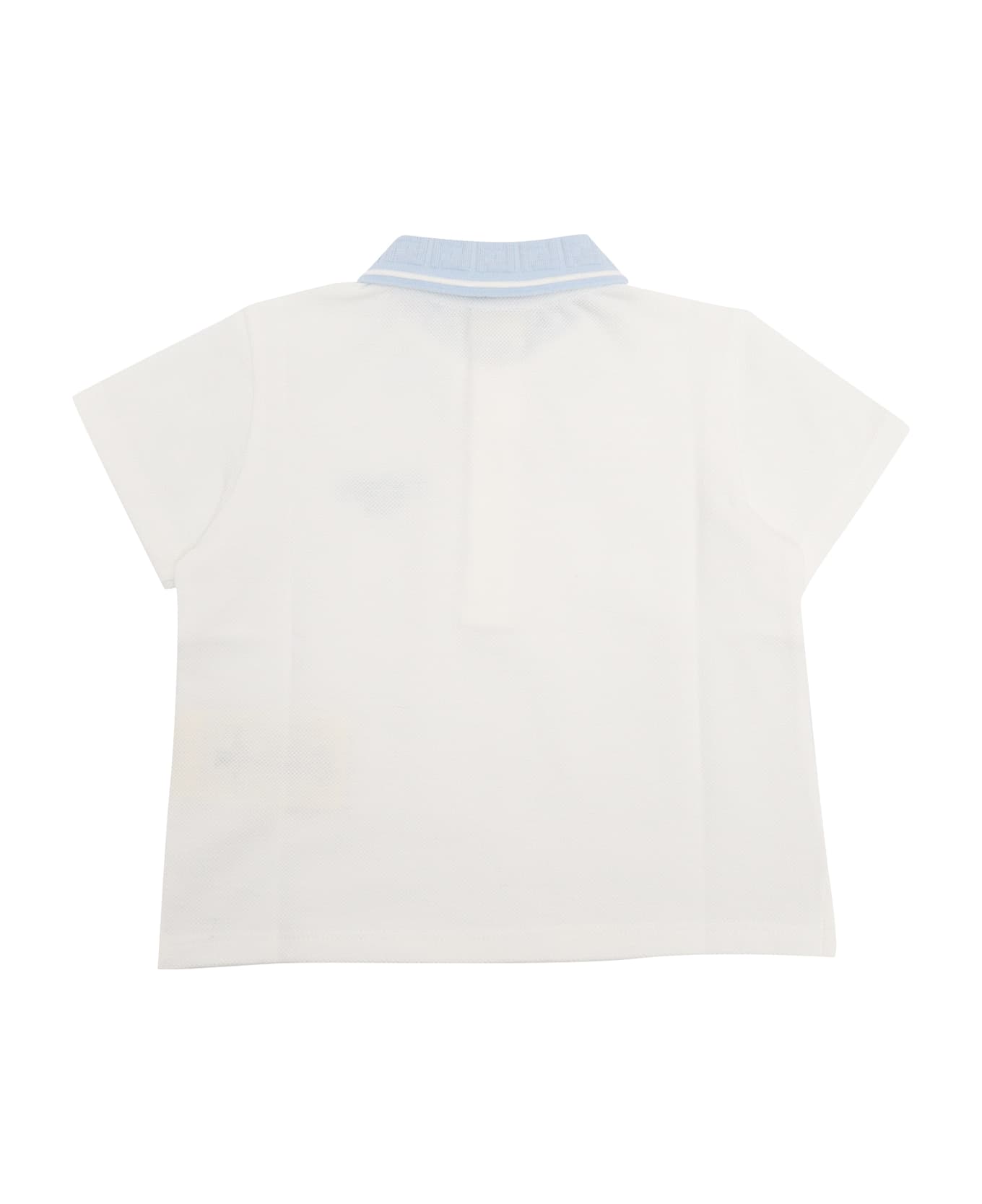 Fendi Piquet Cotton Polo - WHITE