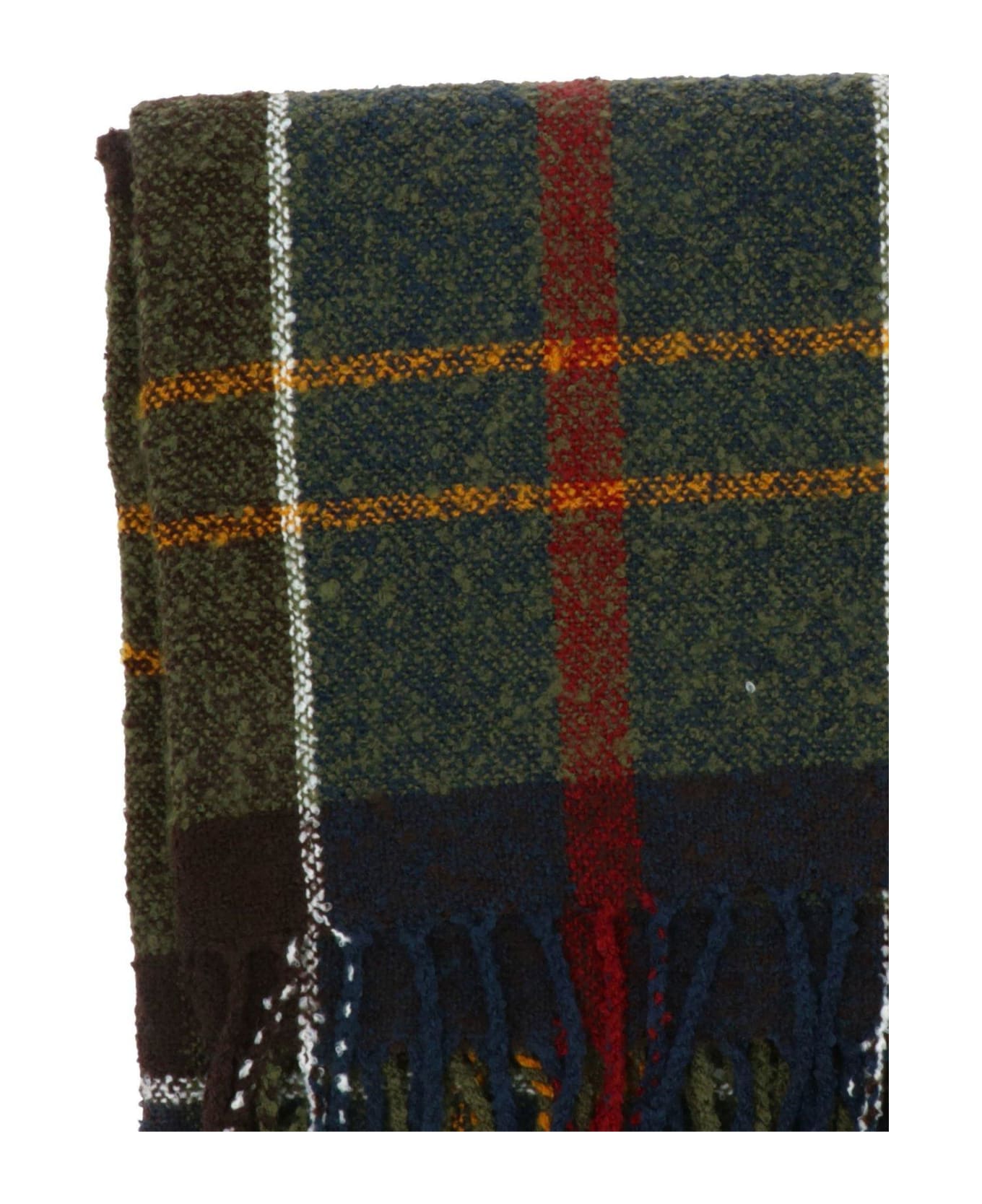 Barbour Checked Fringed Scarf - Tartan