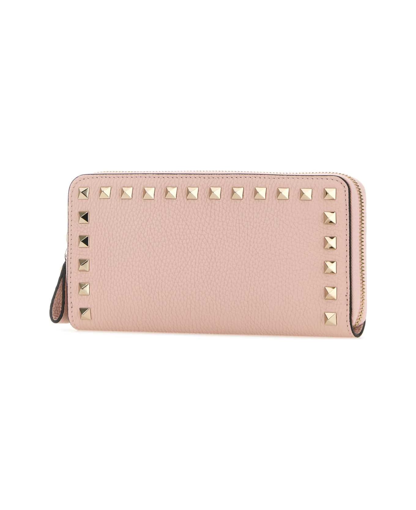 Valentino Garavani Pink Leather Wallet - ROSEQUARTZ