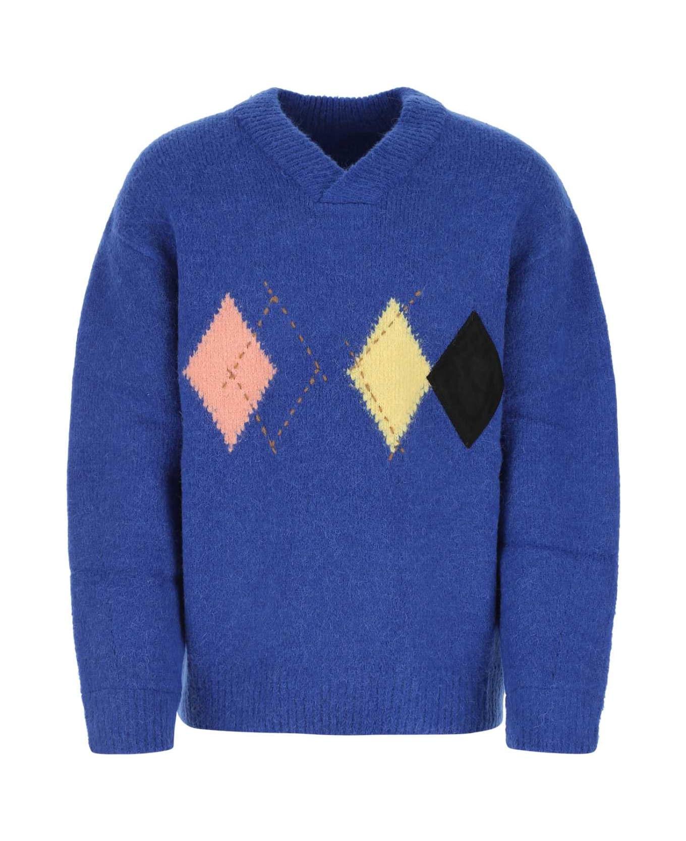 Ader Error Electric Blue Acrylic Blend Sweater - BLUE