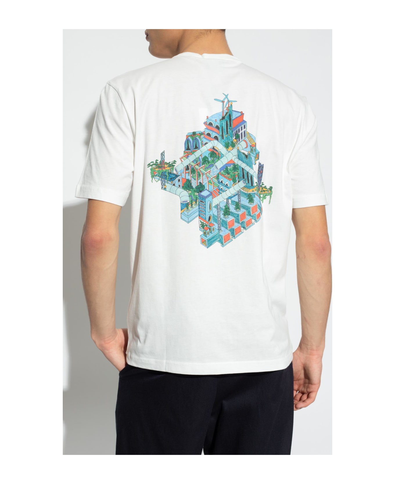PS by Paul Smith Ps Paul Smith Printed T-shirt - WHITE シャツ