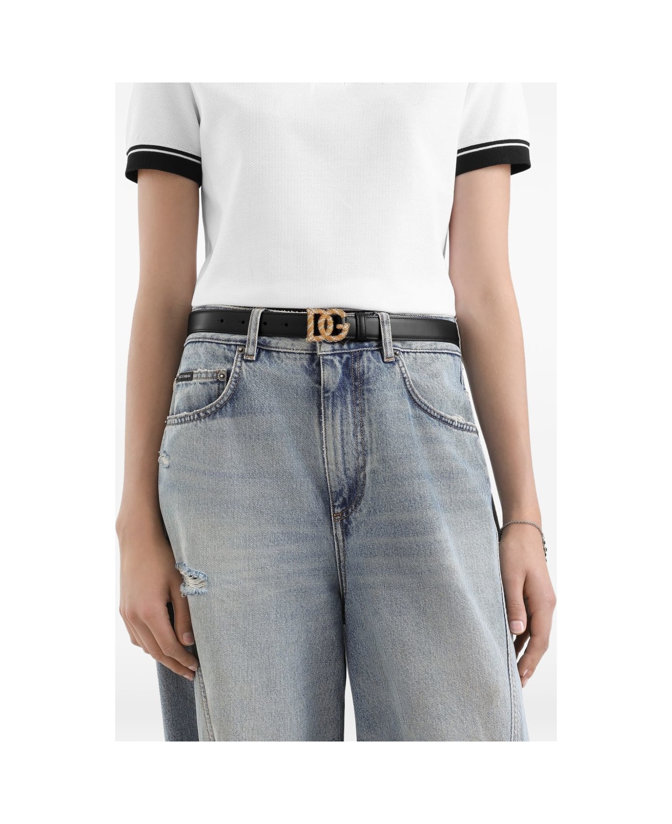 Dolce & Gabbana Leather Belt - Black