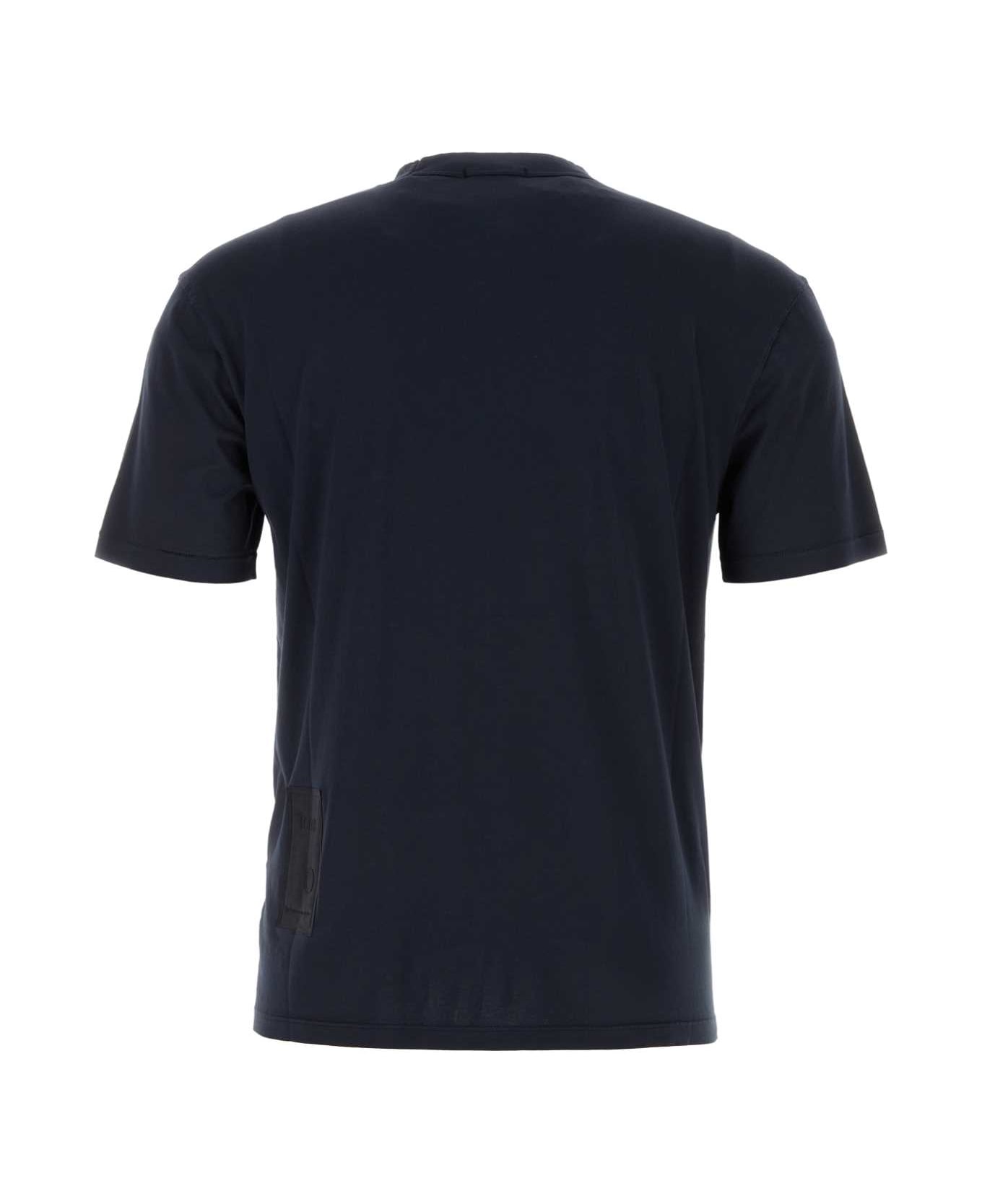 Ten C Midnight Blue Cotton T-shirt - BLU
