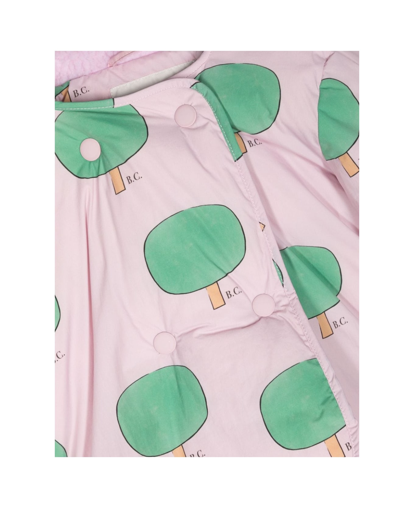 Bobo Choses Baby Green Tree All Over Hooded Anorak - Pink コート＆ジャケット