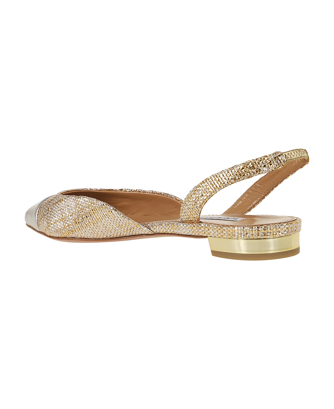 Aquazzura Milanese Flat - Gold Silver