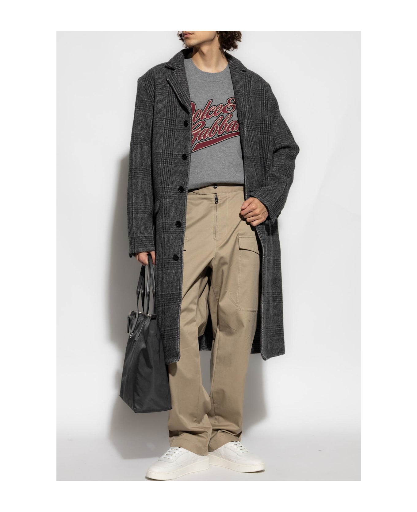 Dolce 
Gabbana Sweatshirt With Logo - Melange Grigi