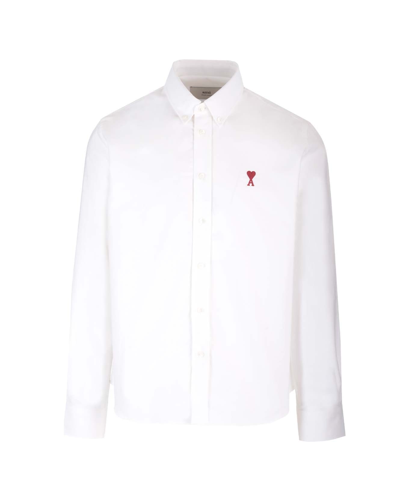 Ami Alexandre Mattiussi Blue Cotton Button-down 
ami De Coeur
 Shirt - WHITE