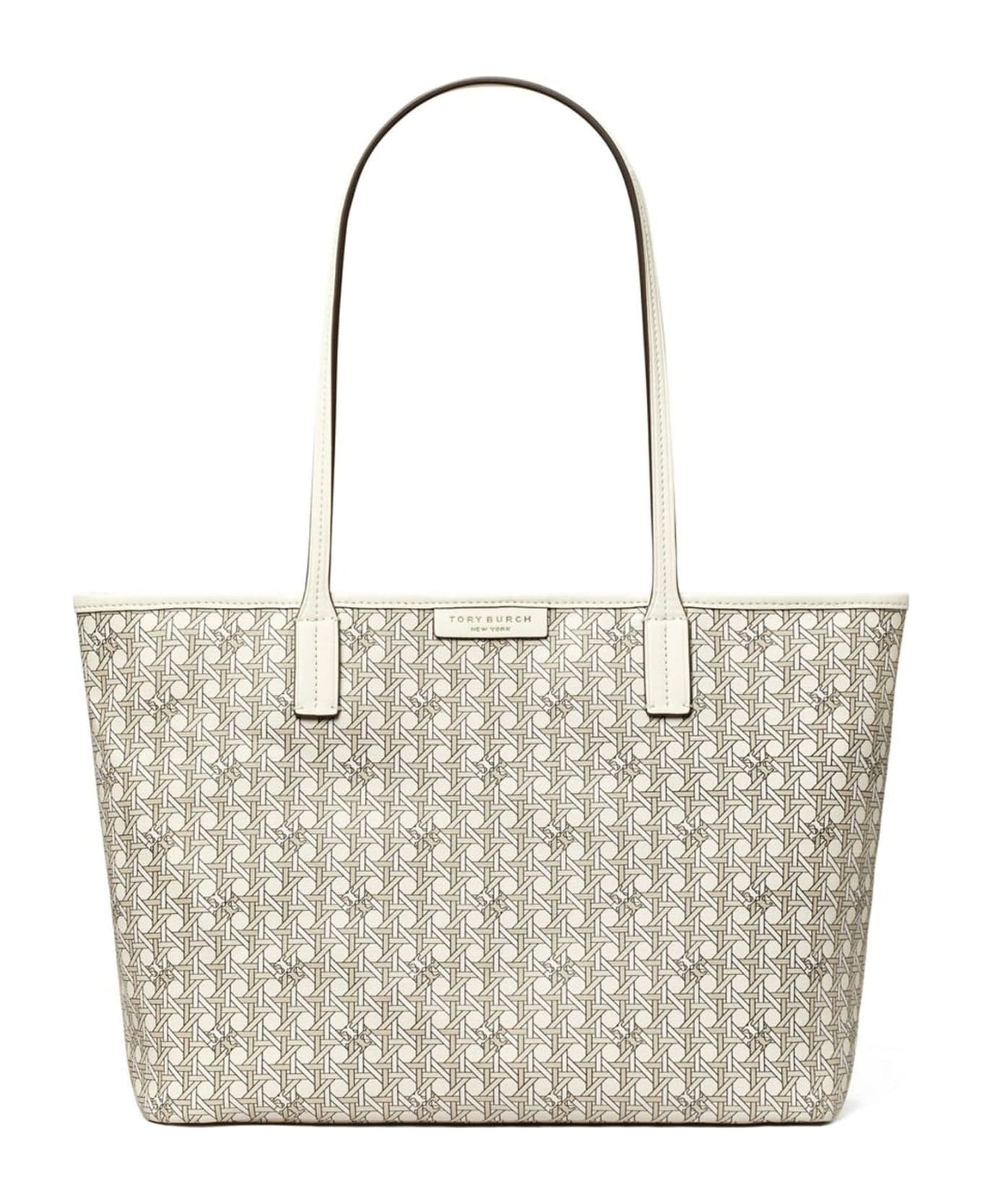 Tory Burch Printed Canvas Tote Bag - NEW IVORY