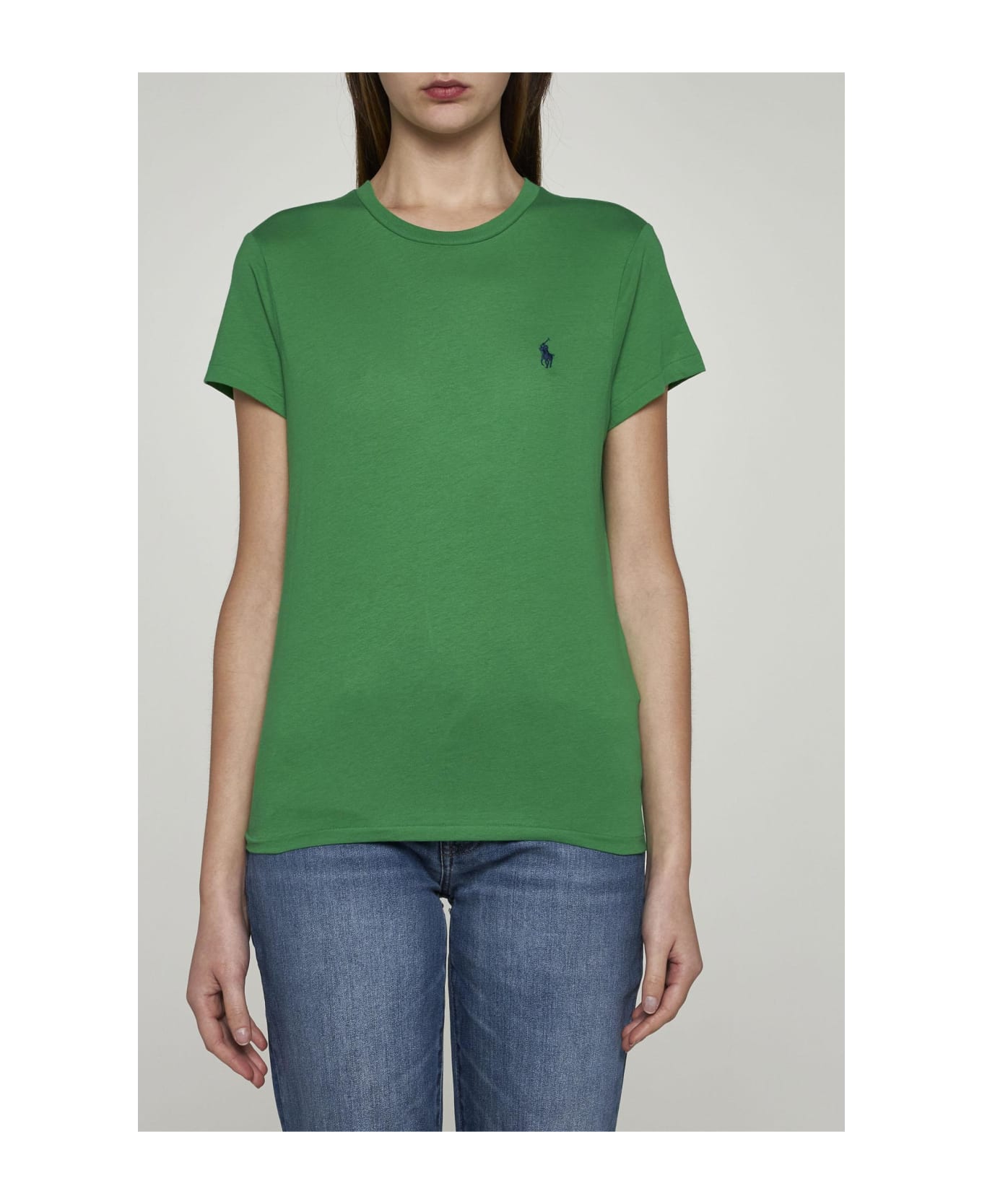 Ralph Lauren Logo Cotton T-shirt - Preppy Green Tシャツ