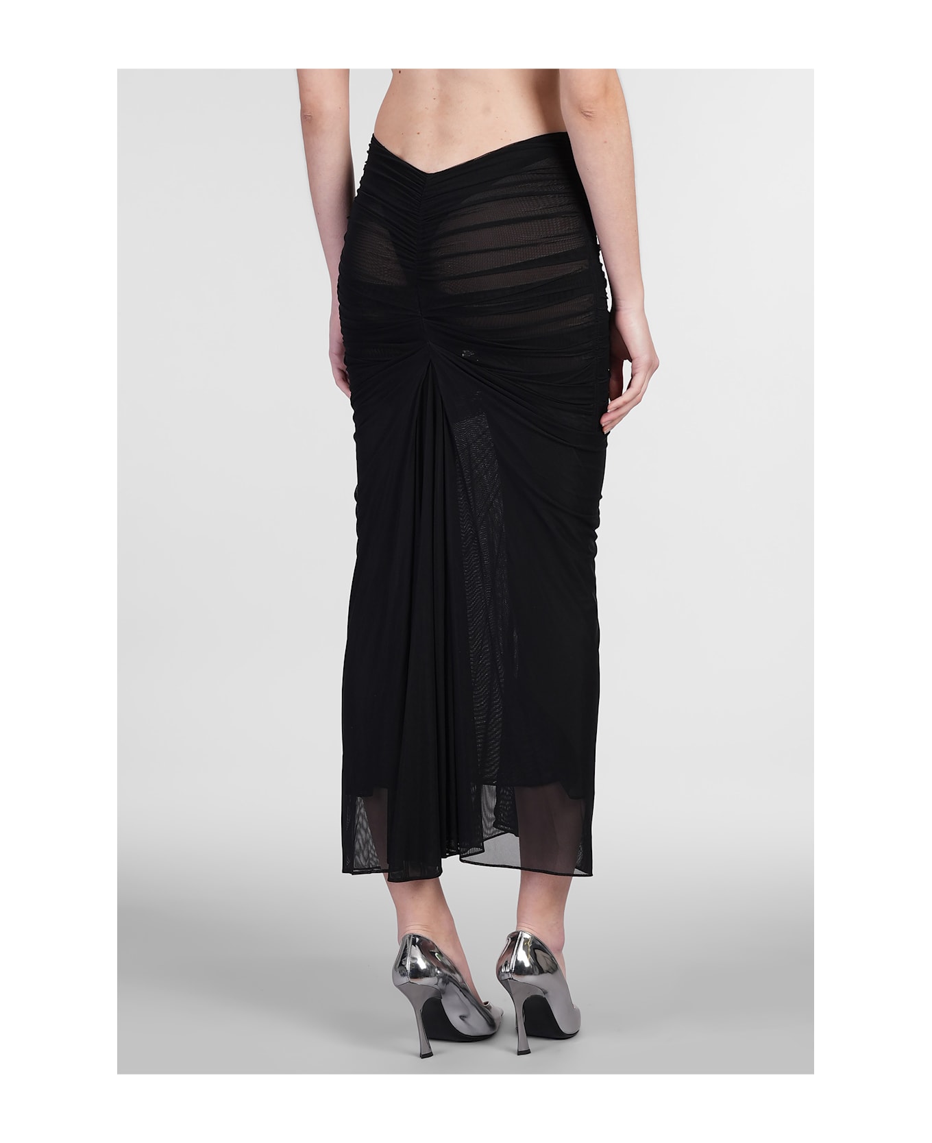 Mugler Skirt In Black Polyamide - black