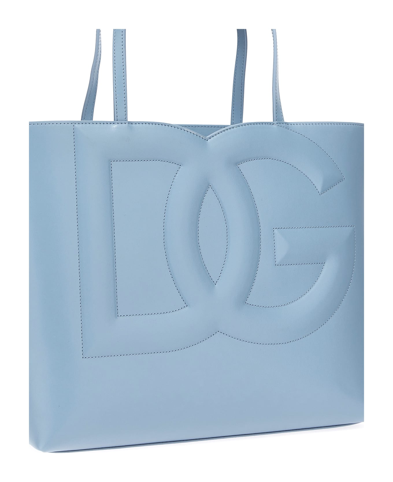 Dolce & Gabbana Medium 'logo' Shopping Bag - Light Blue