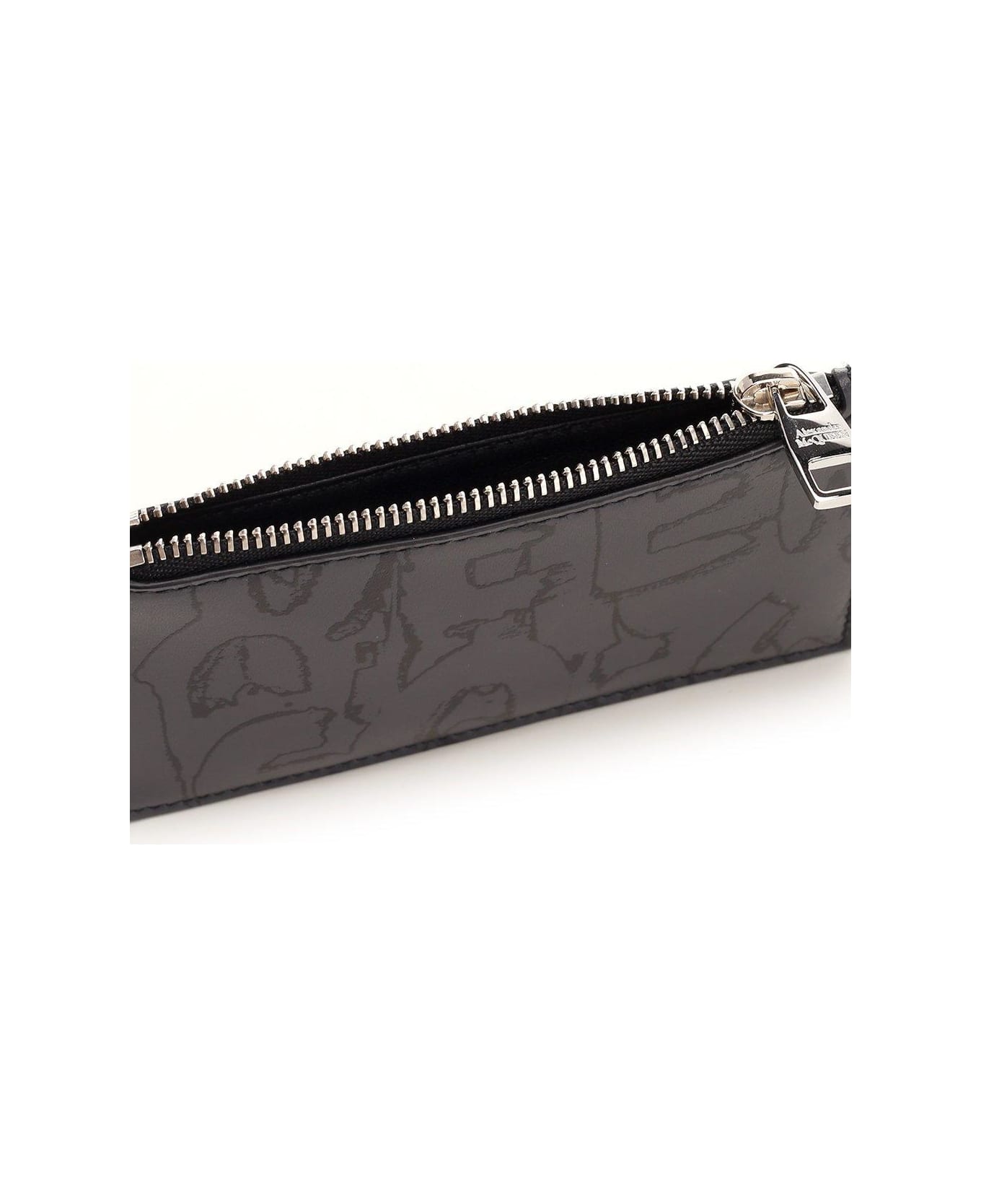 Alexander McQueen Graphic-printed Zipped Wallet - Black 財布