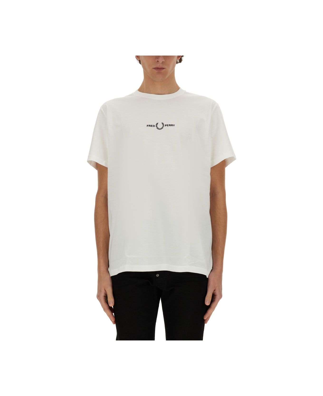 Fred Perry T-shirt With Logo - WHITE