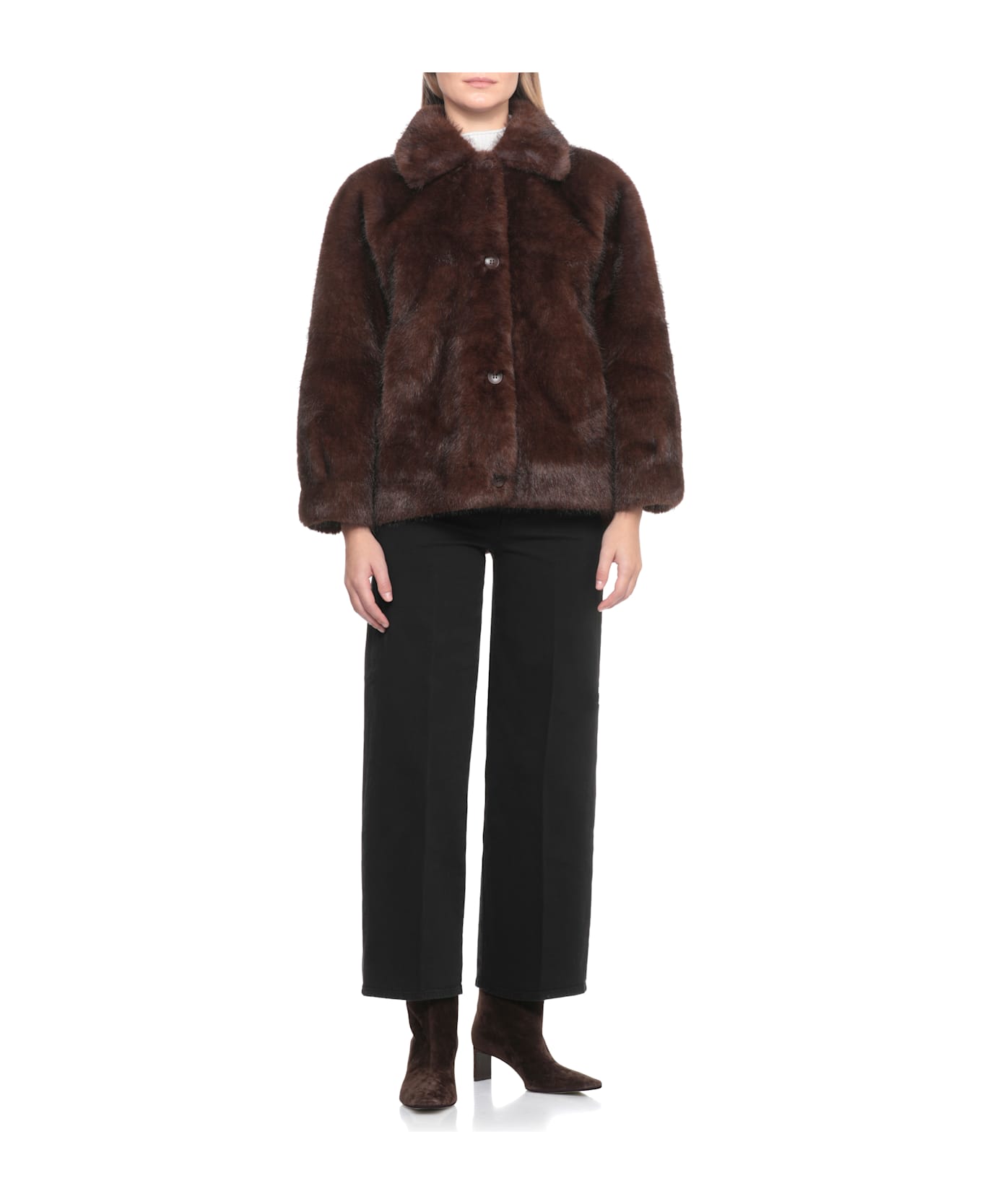 Valentini 1972 Synthetic Fur Coat - Brown