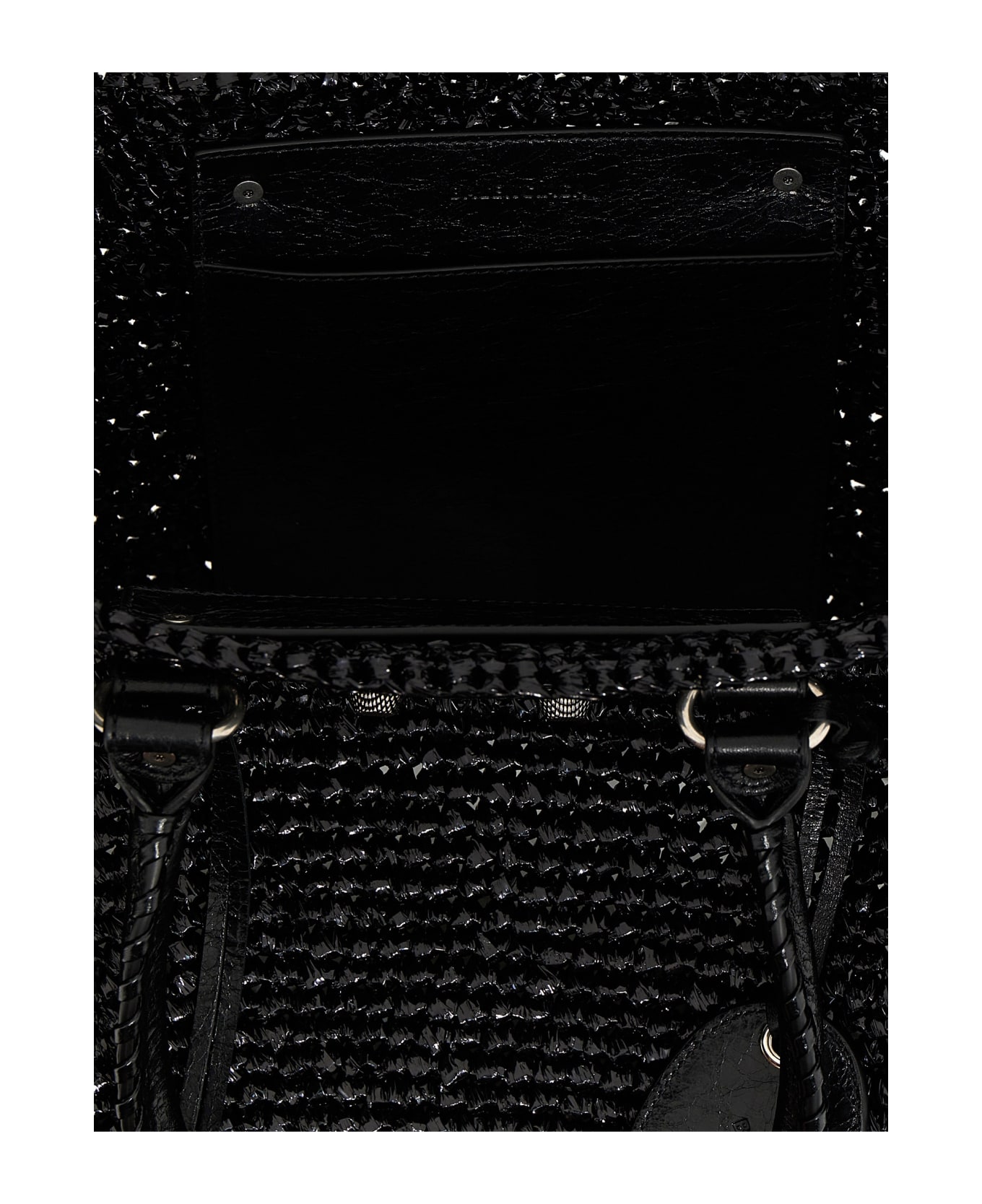 BALENCIAGA カラ付きロンクコト 790848TFO02 1000 Balenciaga 'le Cagole Panier' Large Shopping Bag | italist
