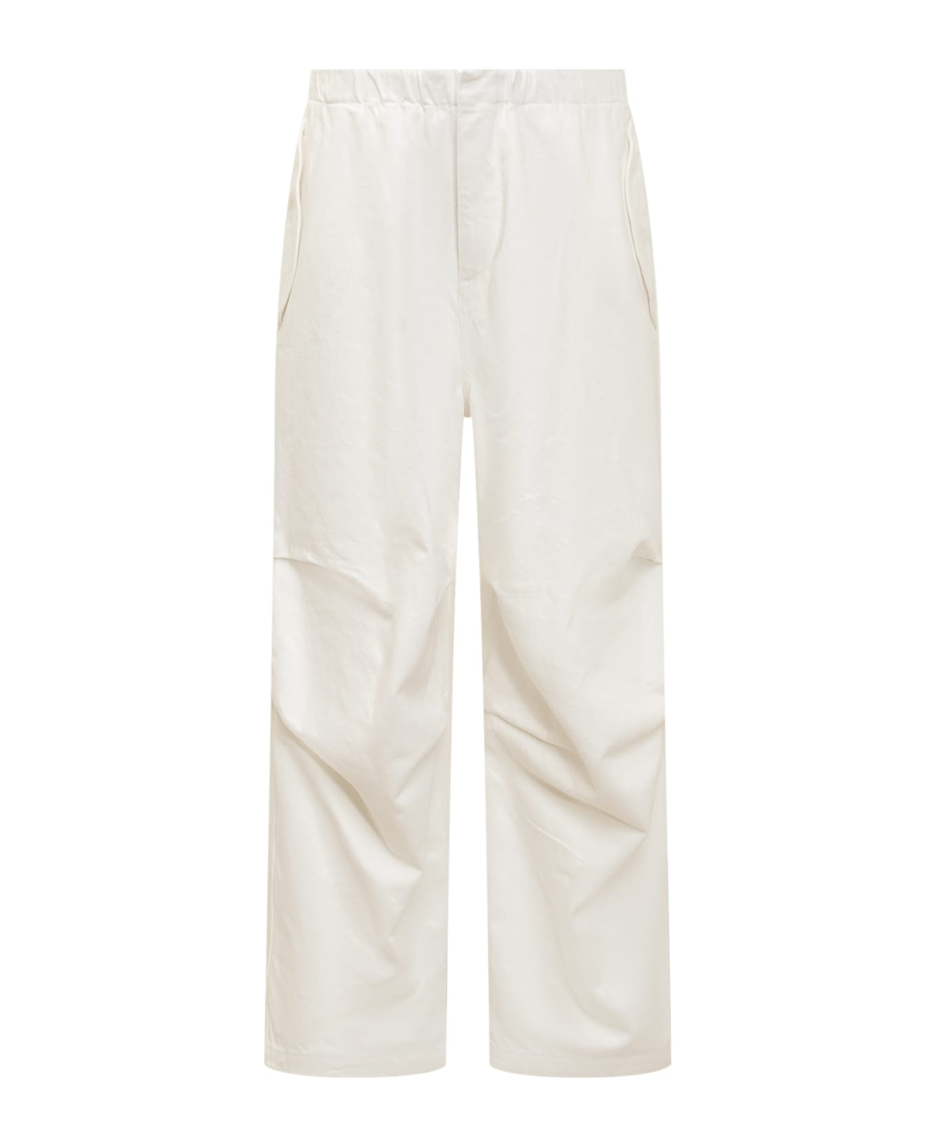 Jil Sander White Cotton Pants - White ボトムス