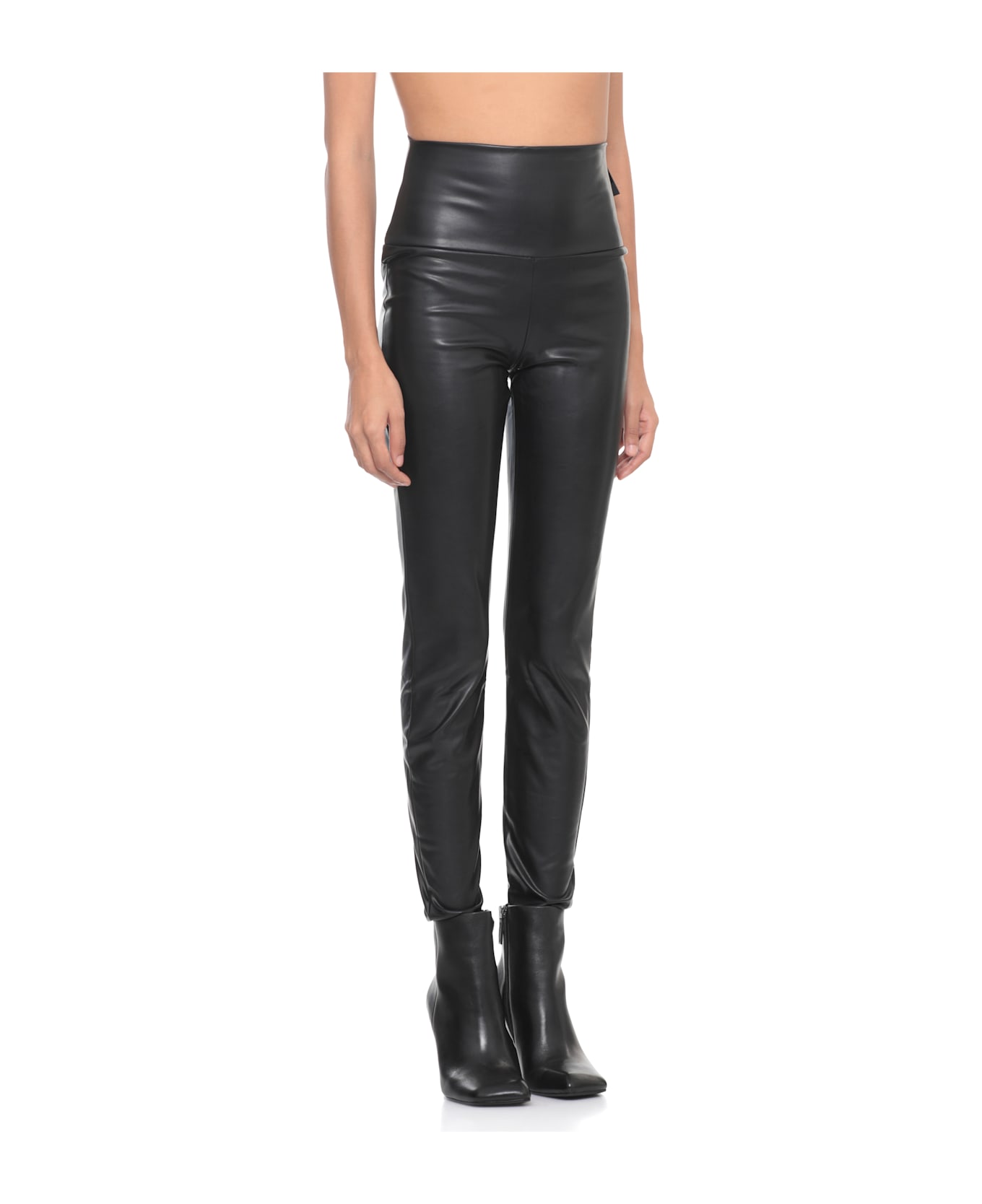 Norma Kamali Eco Leather Leggings - Black