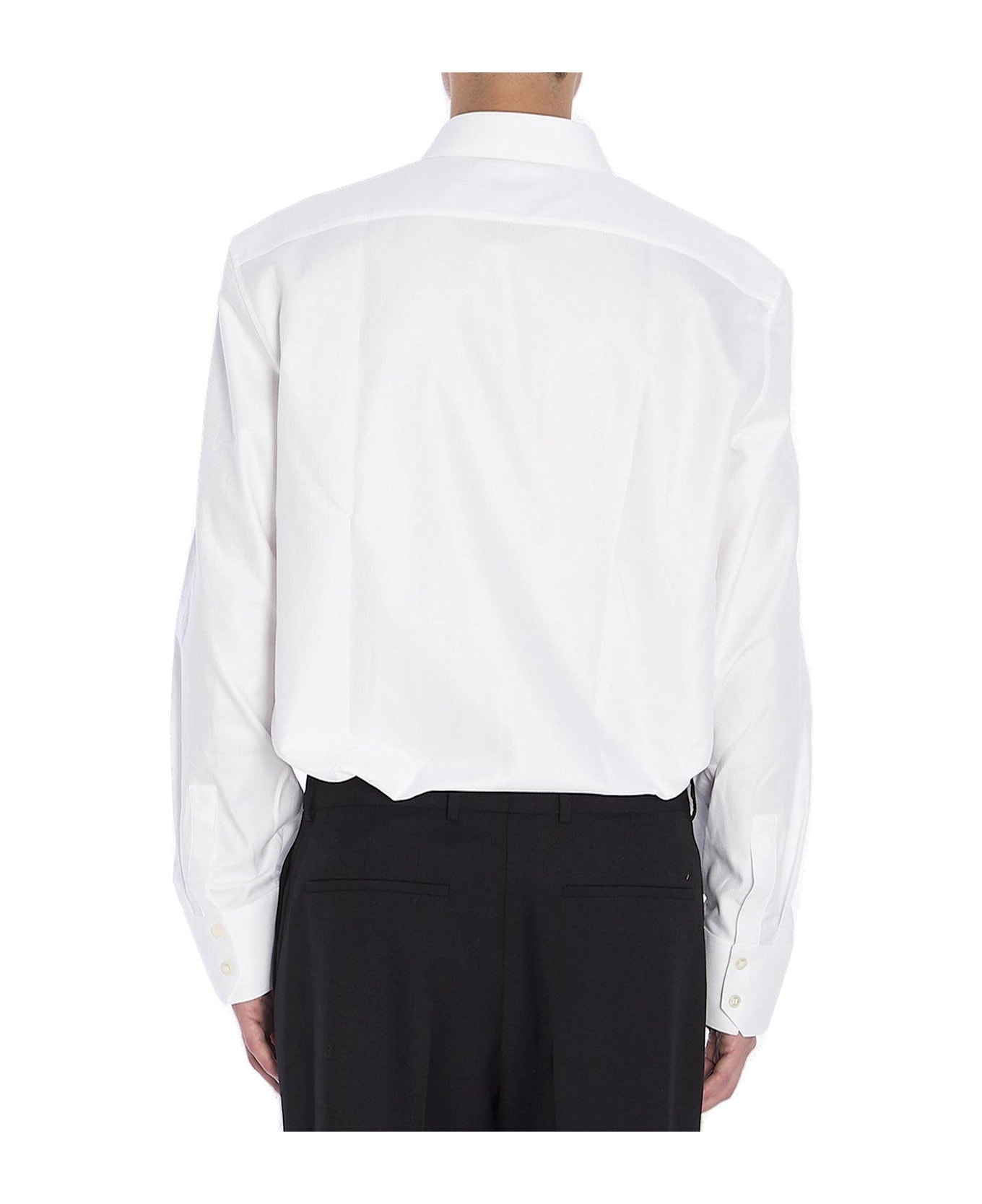 Saint Laurent Striped Button-up Shirt - Bianco