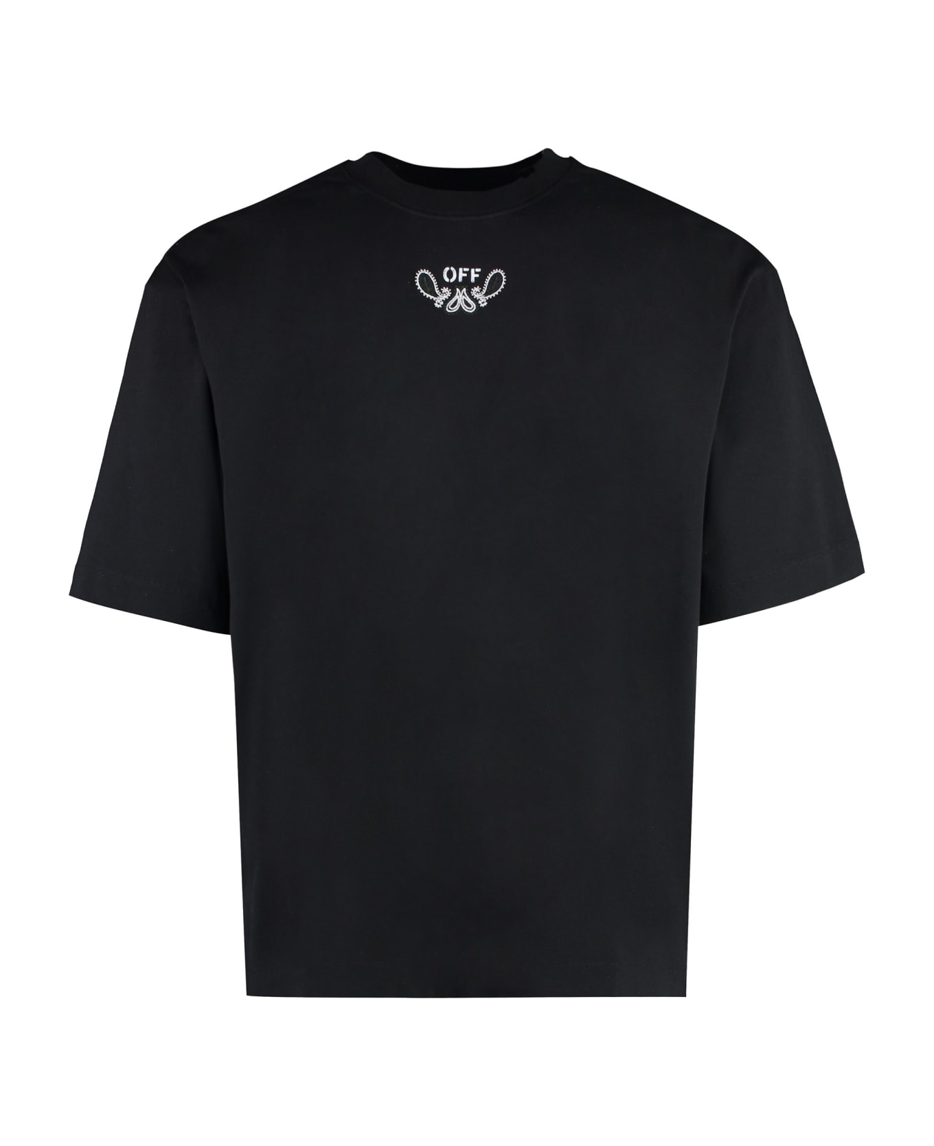 Off-White Logo Cotton T-shirt - black