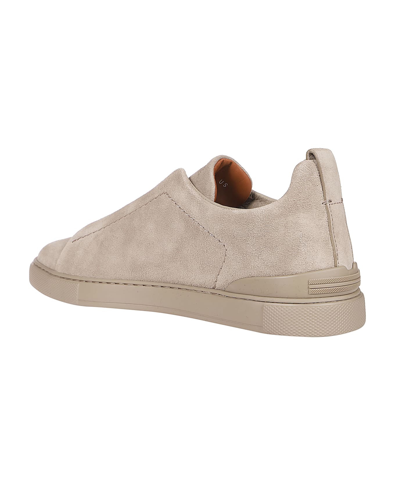 Zegna Triple Stitch Low Top Sneakers - Ads Light Taupe