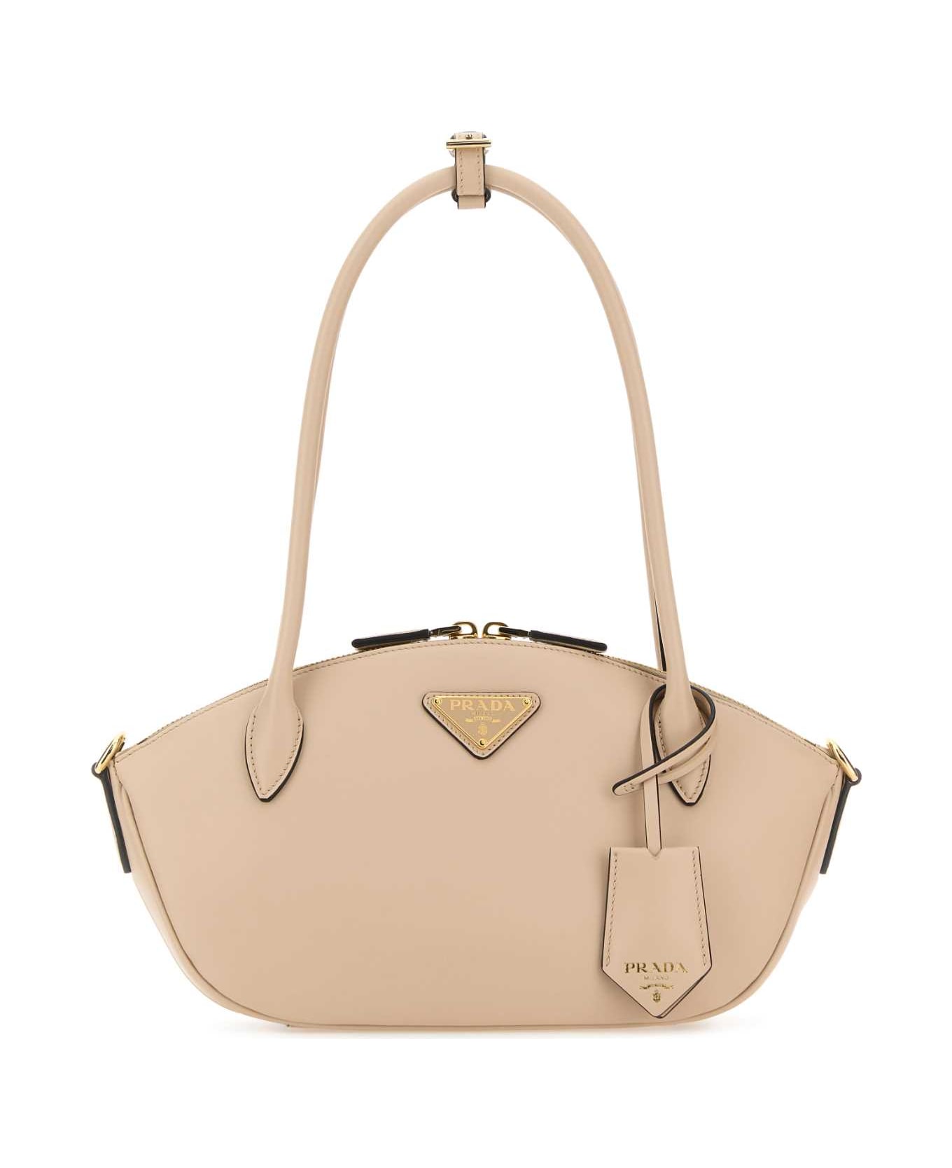 Prada Light Pink Leather Small Handbag - TRAVERTINON