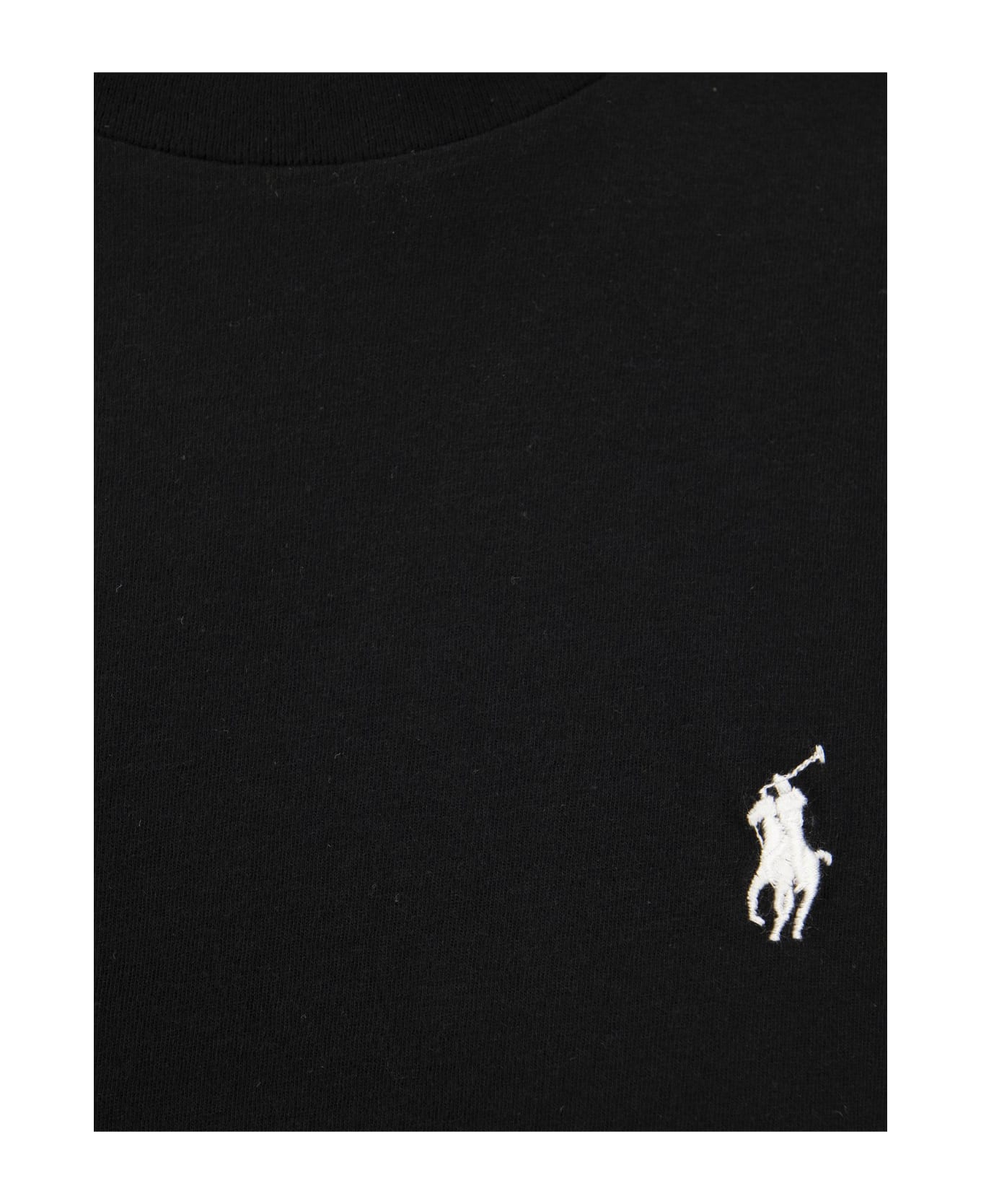 Polo Ralph Lauren Black T-shirt With Contrasting Pony - Black Tシャツ