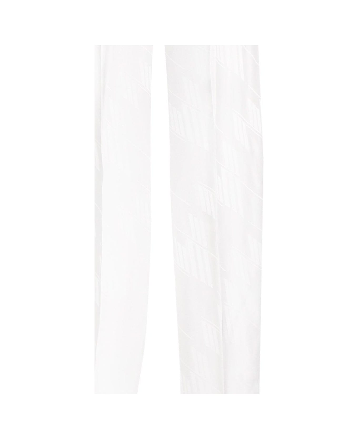 The Attico Straight Leg Pleated Trousers - White