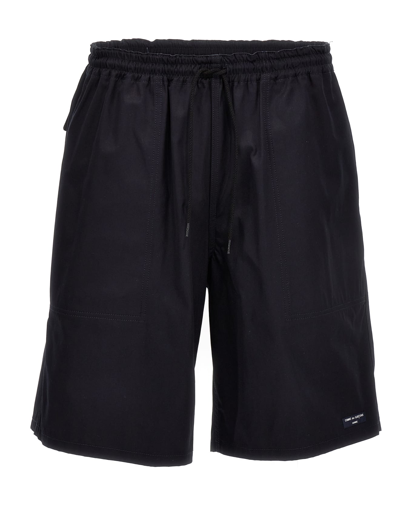 Comme des Garçons Homme Logo Cotton Bermuda Shorts - Blue ショートパンツ