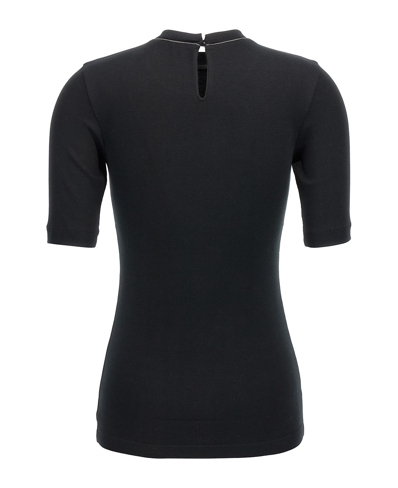 Brunello Cucinelli Monile Ribbed T-shirt - Black  