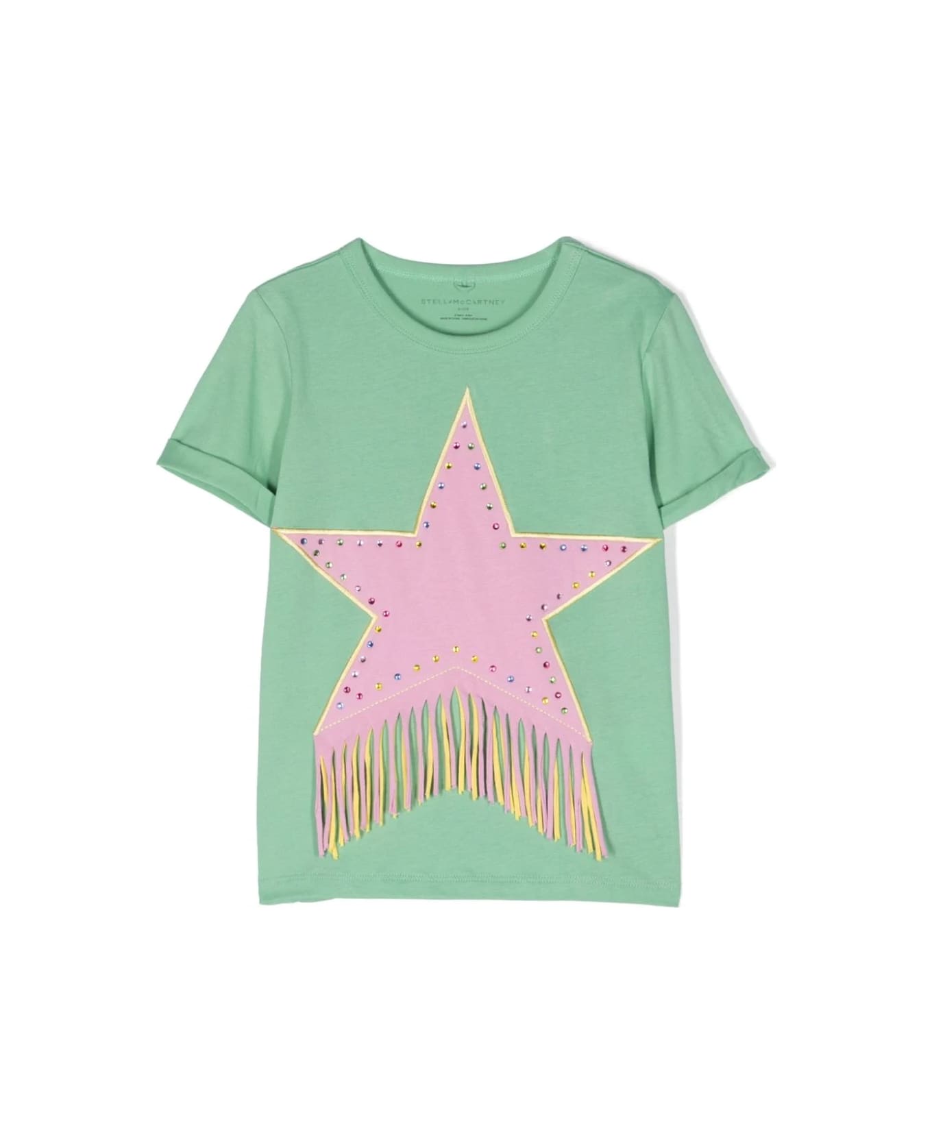 Stella McCartney Kids T-shirt Con Applicazione - Green