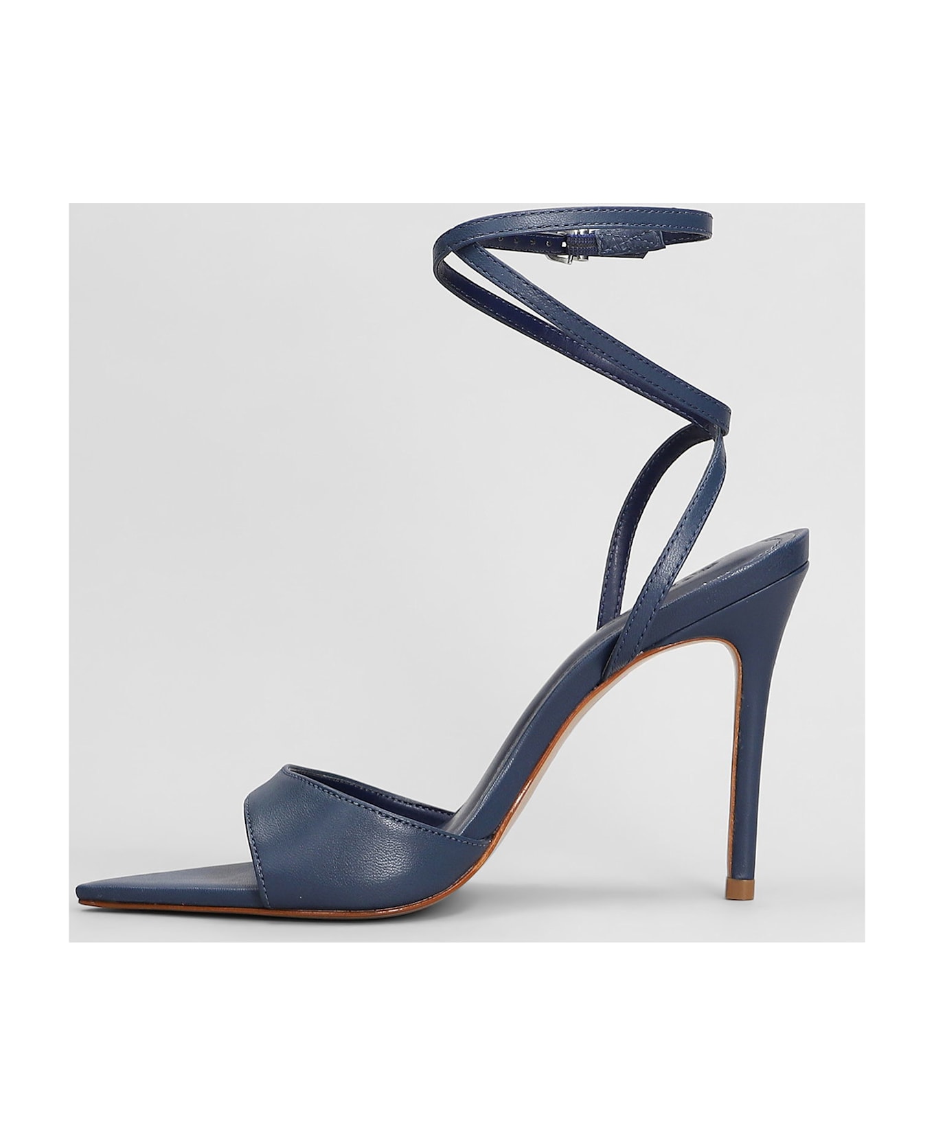 Schutz Sandals In Blue Leather - blue