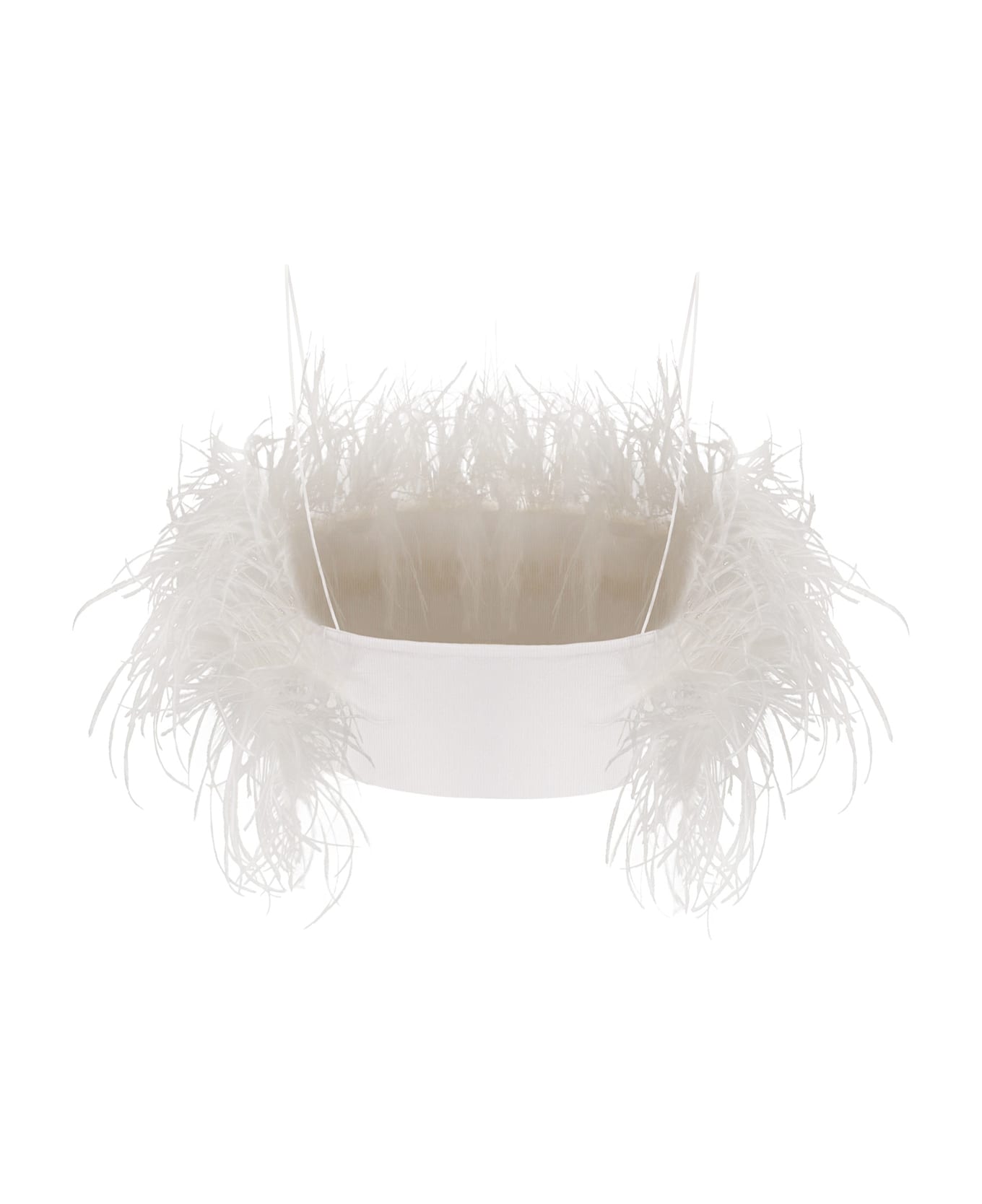 Philosophy di Lorenzo Serafini Feather Detail Top - White