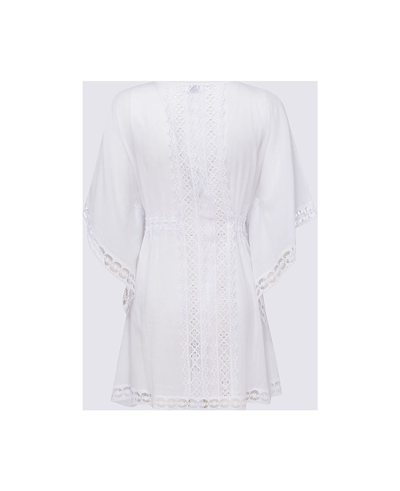 Charo Ruiz White Cotton Blend Dress