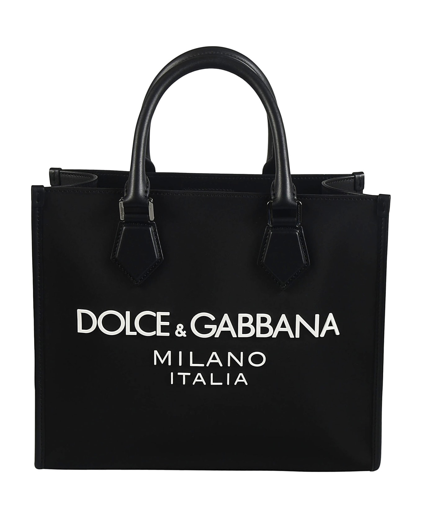 Dolce & Gabbana Logo Nylon Tote - Black
