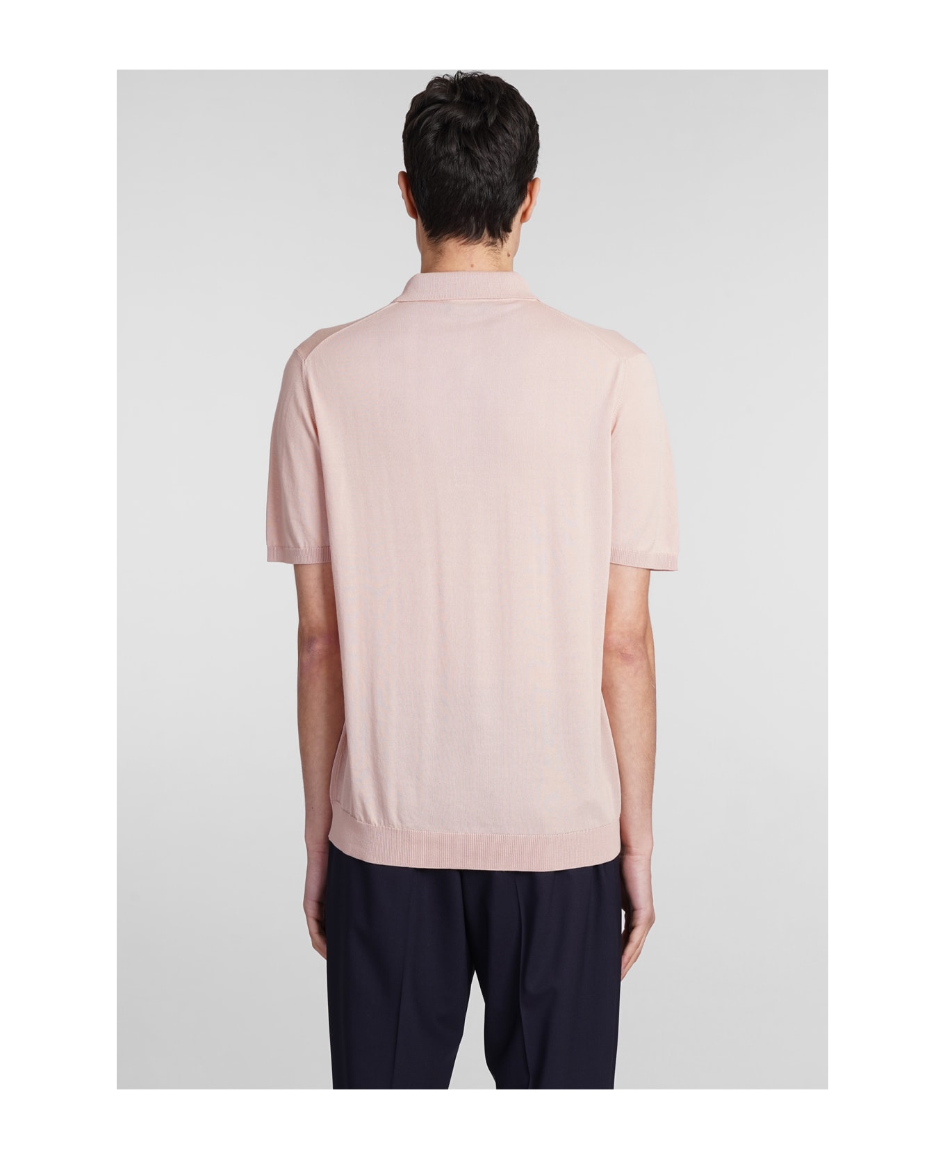 Roberto Collina Polo In Rose-pink Cotton - rose-pink ポロシャツ