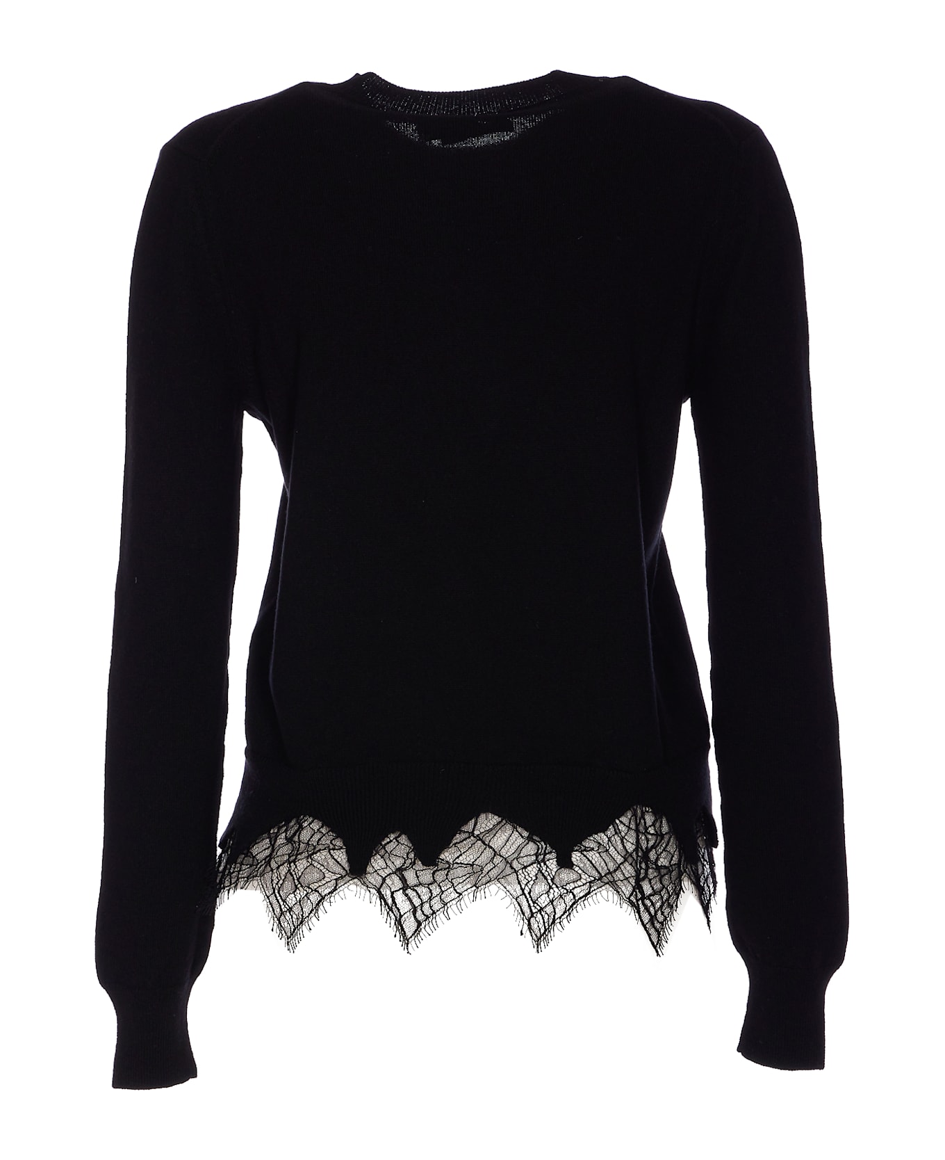 Alexander McQueen Cobweb Lace Sweater - Black