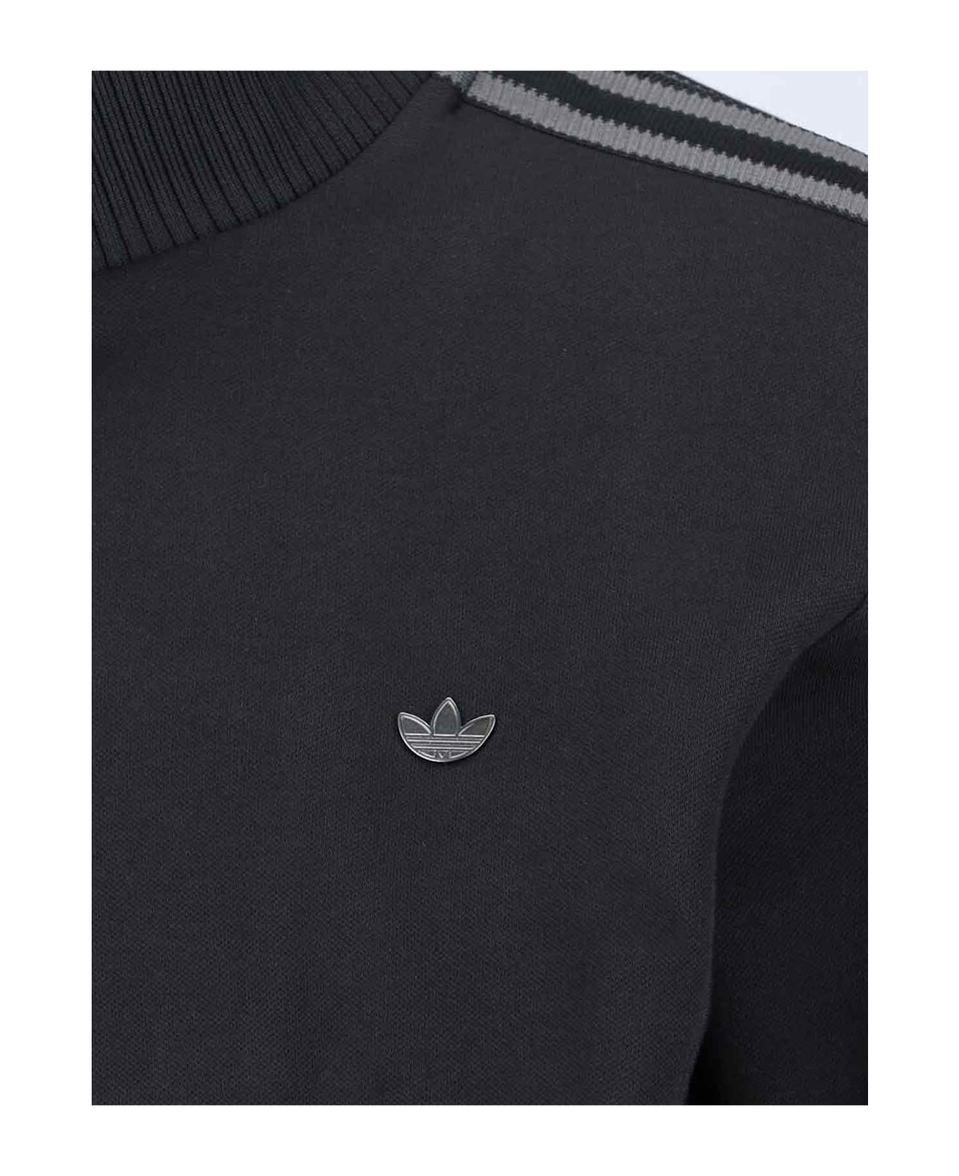 Adidas 
track Premium
 Zip Sweatshirt - BLACK