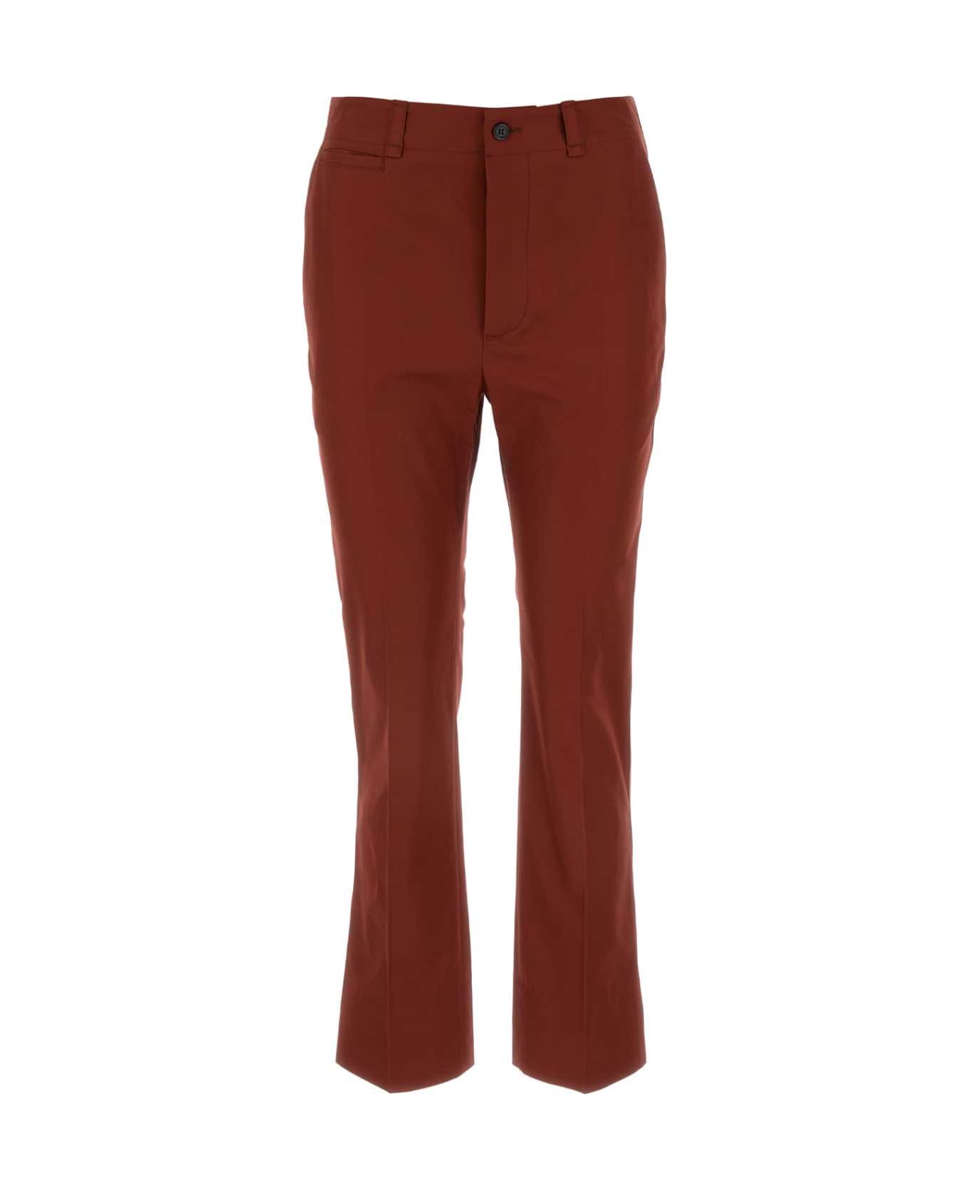 Saint Laurent Tiziano Red Cotton Pant - ROUGEFONCE