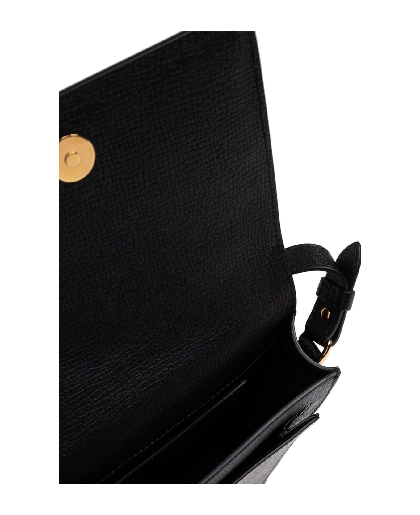 Versace Medusa Biggie Foldover Top Crossbody Bag - BLACKVERSACEGOLD