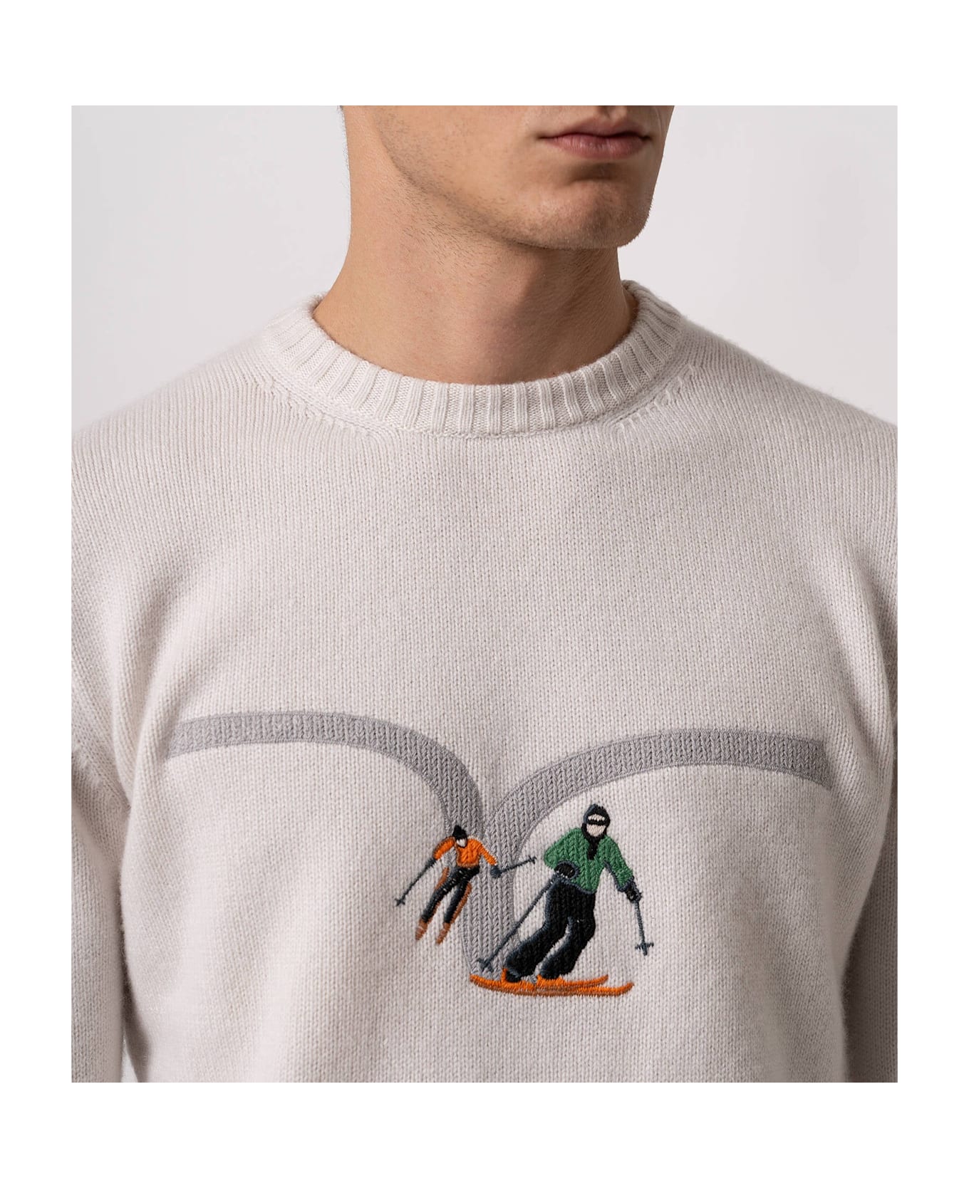 Larusmiani Sweater Pink Panther Sweater - Ivory