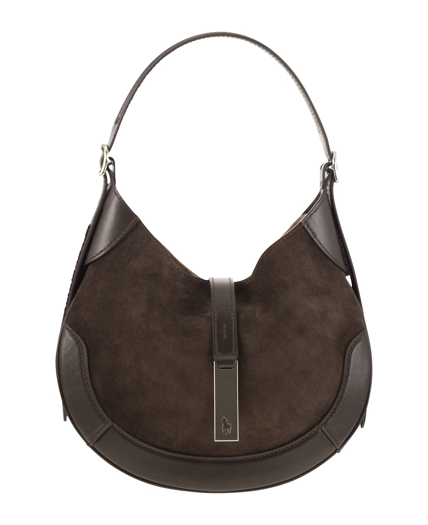 Polo Ralph Lauren Shoulder Polo Id Small Leather Bag - Dark Brown