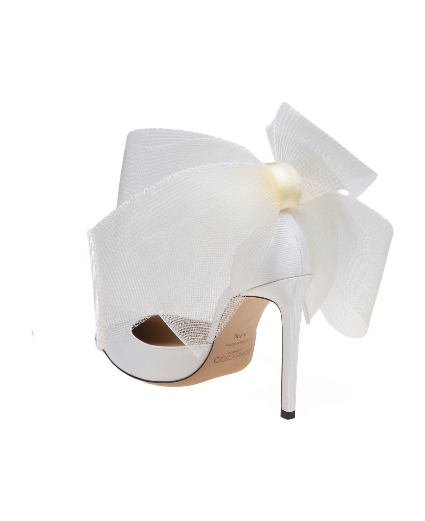 Jimmy Choo Pump Averly In Fabric With Bow - Milk