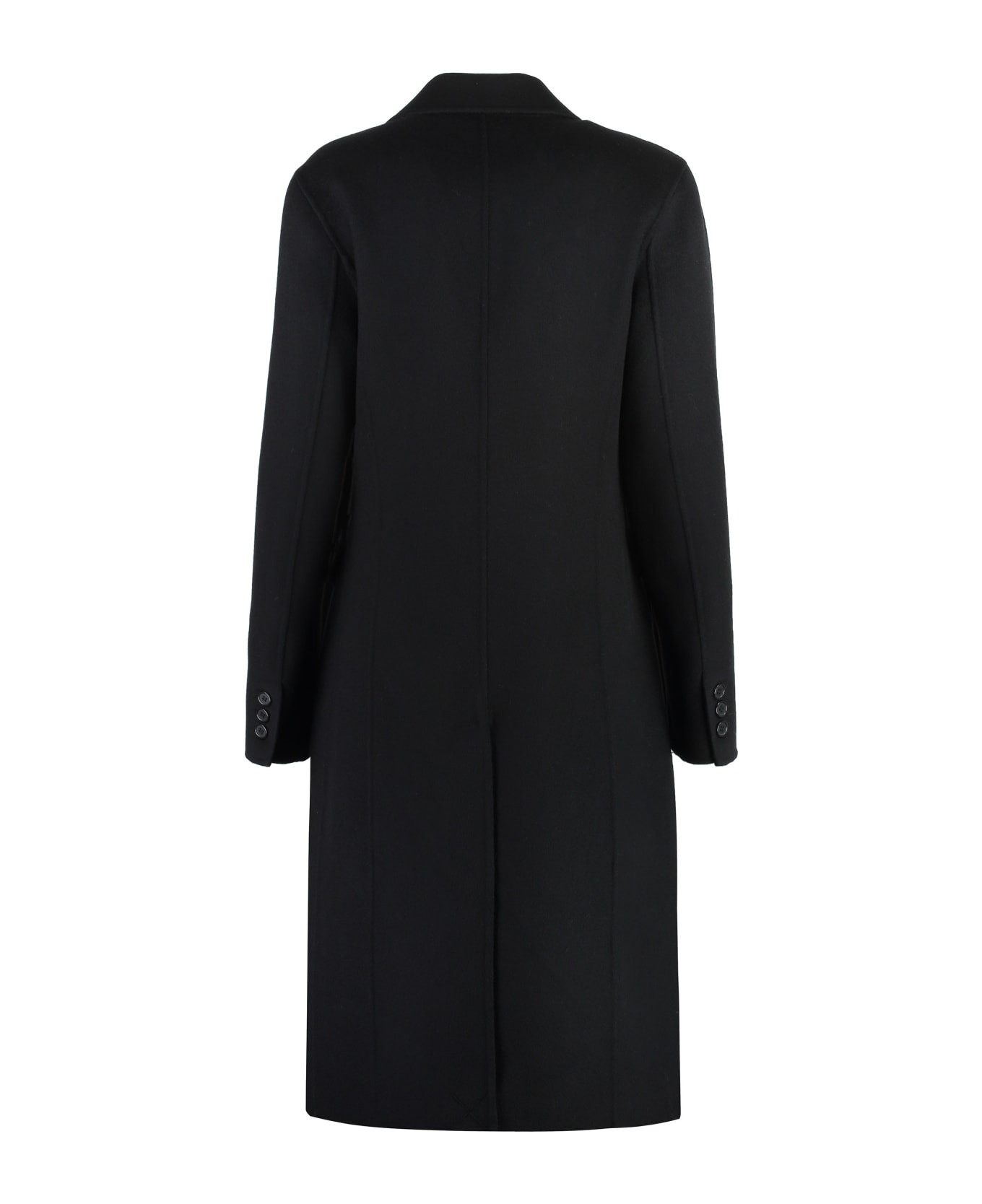 Parosh Double-breasted Wool Coat - black コート