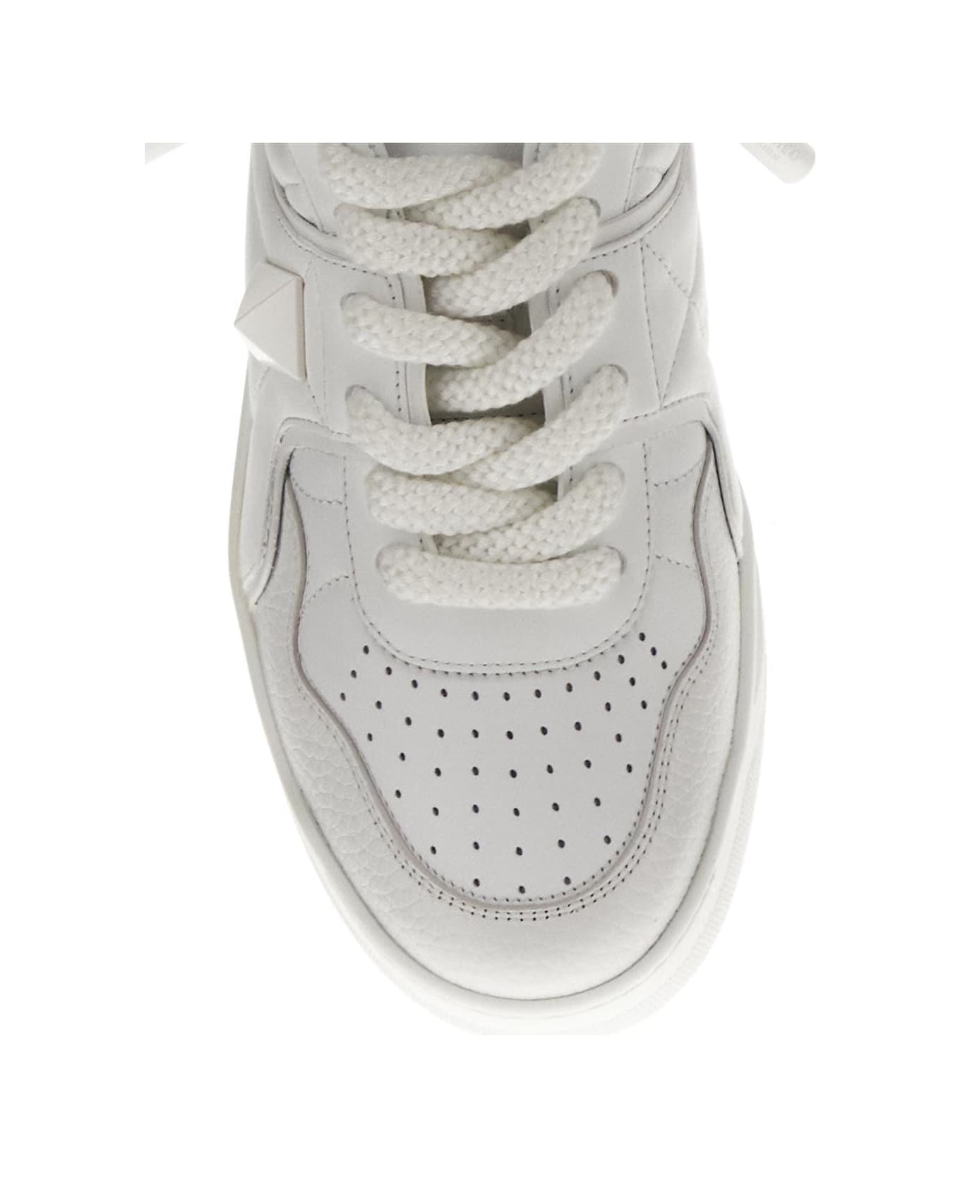 Valentino Garavani White Leather Sneakers - White