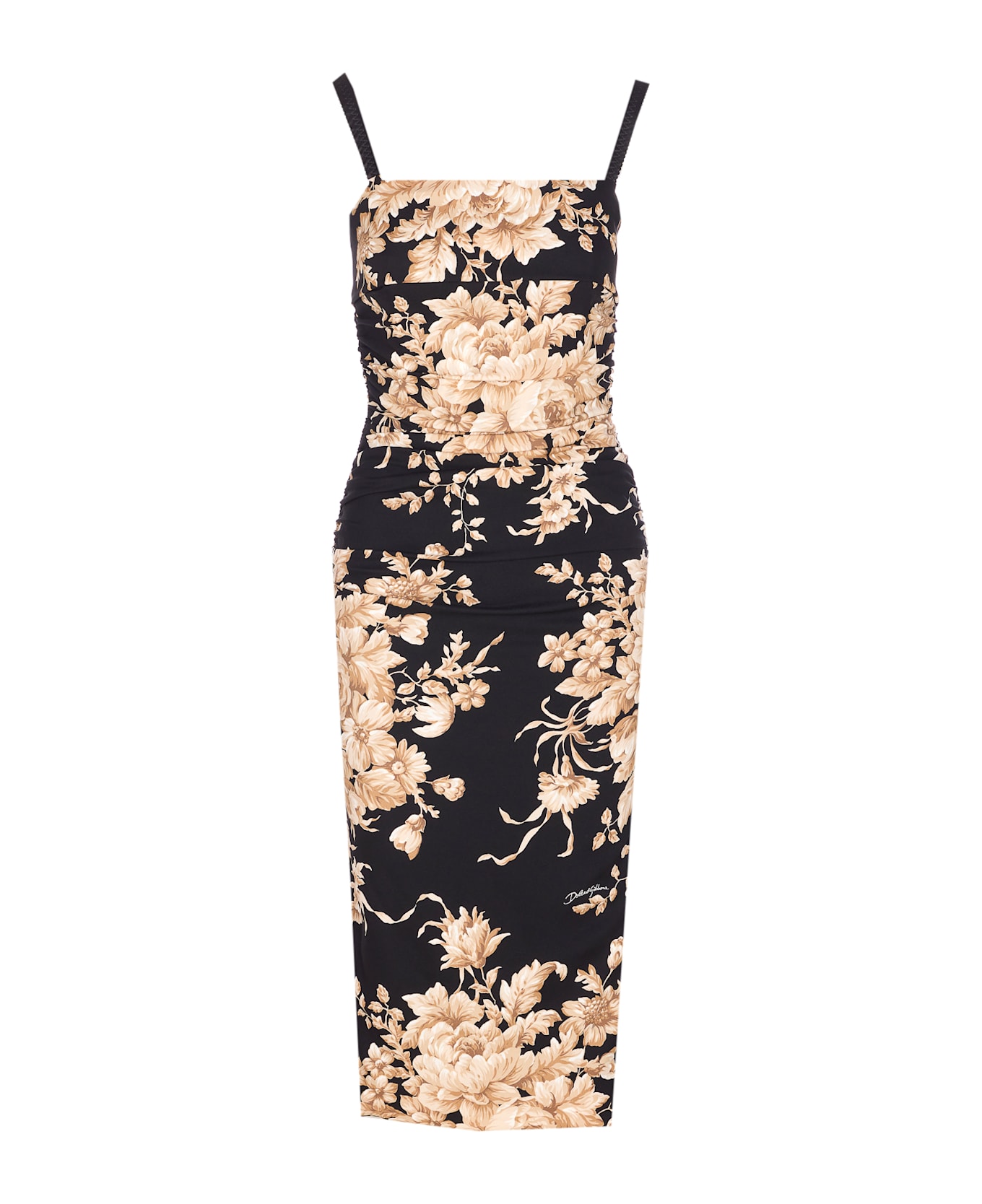 Dolce 
Gabbana Roses Print Dress - Black